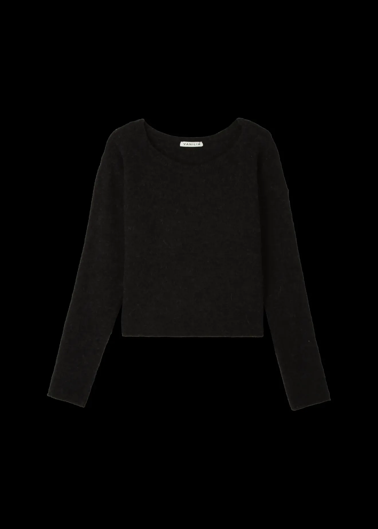 Vanilia Alpaca Wollen Trui Zwart Clearance