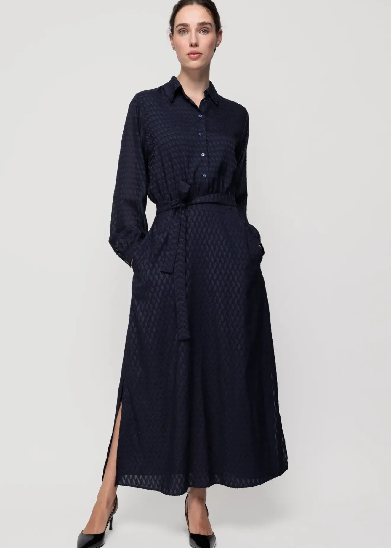 Vanilia Ausbrenner Blouse Jurk Classic Navy Online