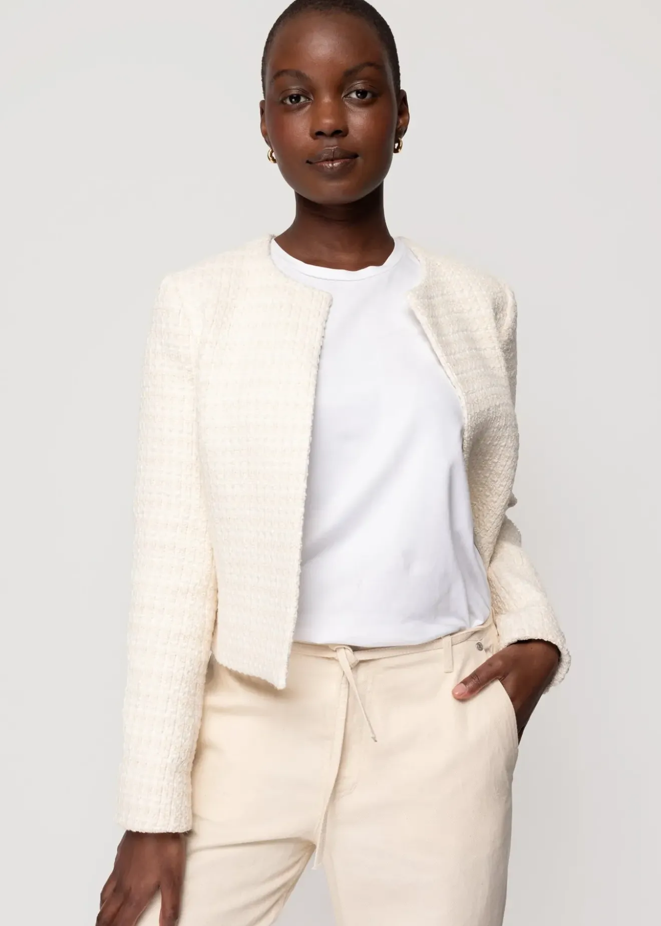Vanilia Boucle Jasje Ecru Clearance