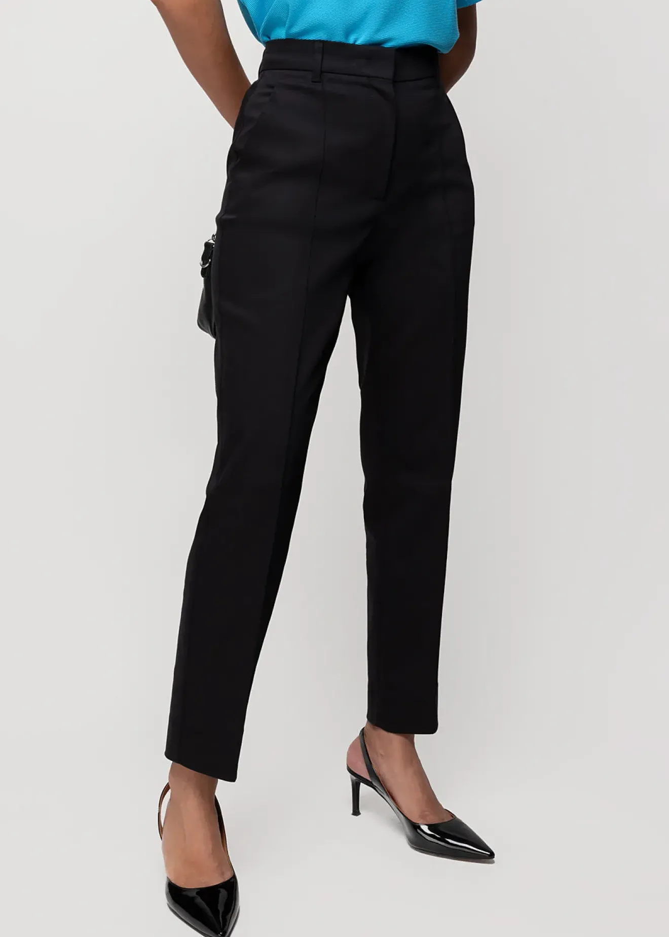Vanilia Broek Tailored Fit Zwart Clearance