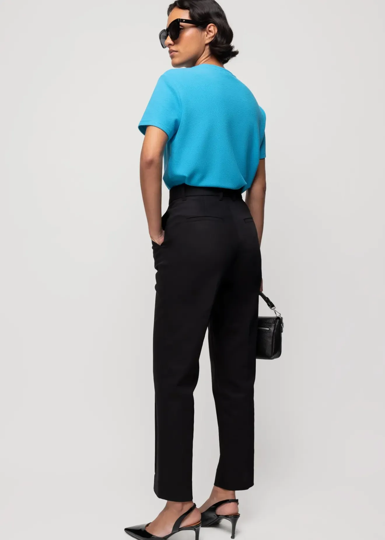 Vanilia Broek Tailored Fit Zwart Clearance