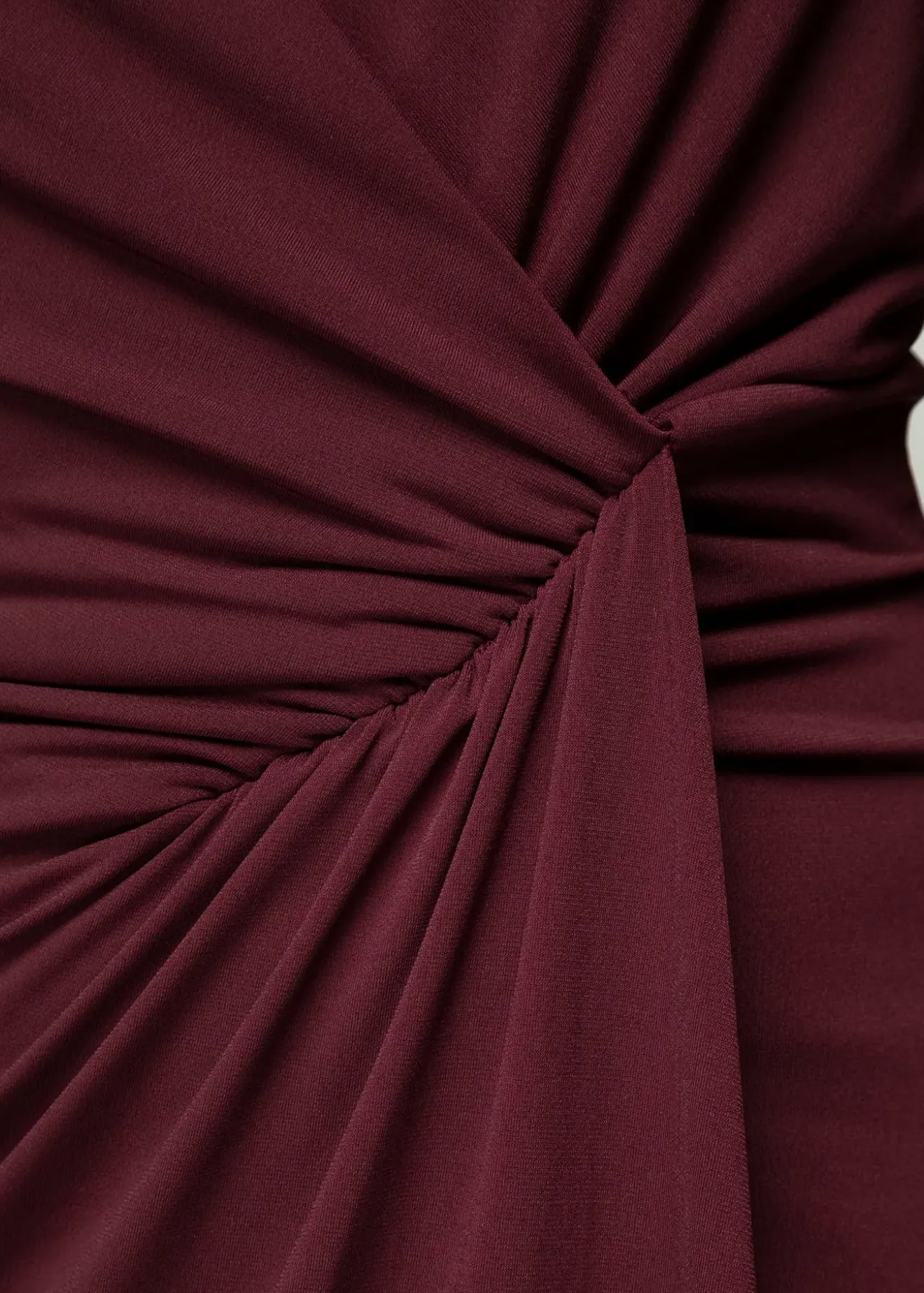 Vanilia Crepe Jurk Met Drapering Winetasting Sale