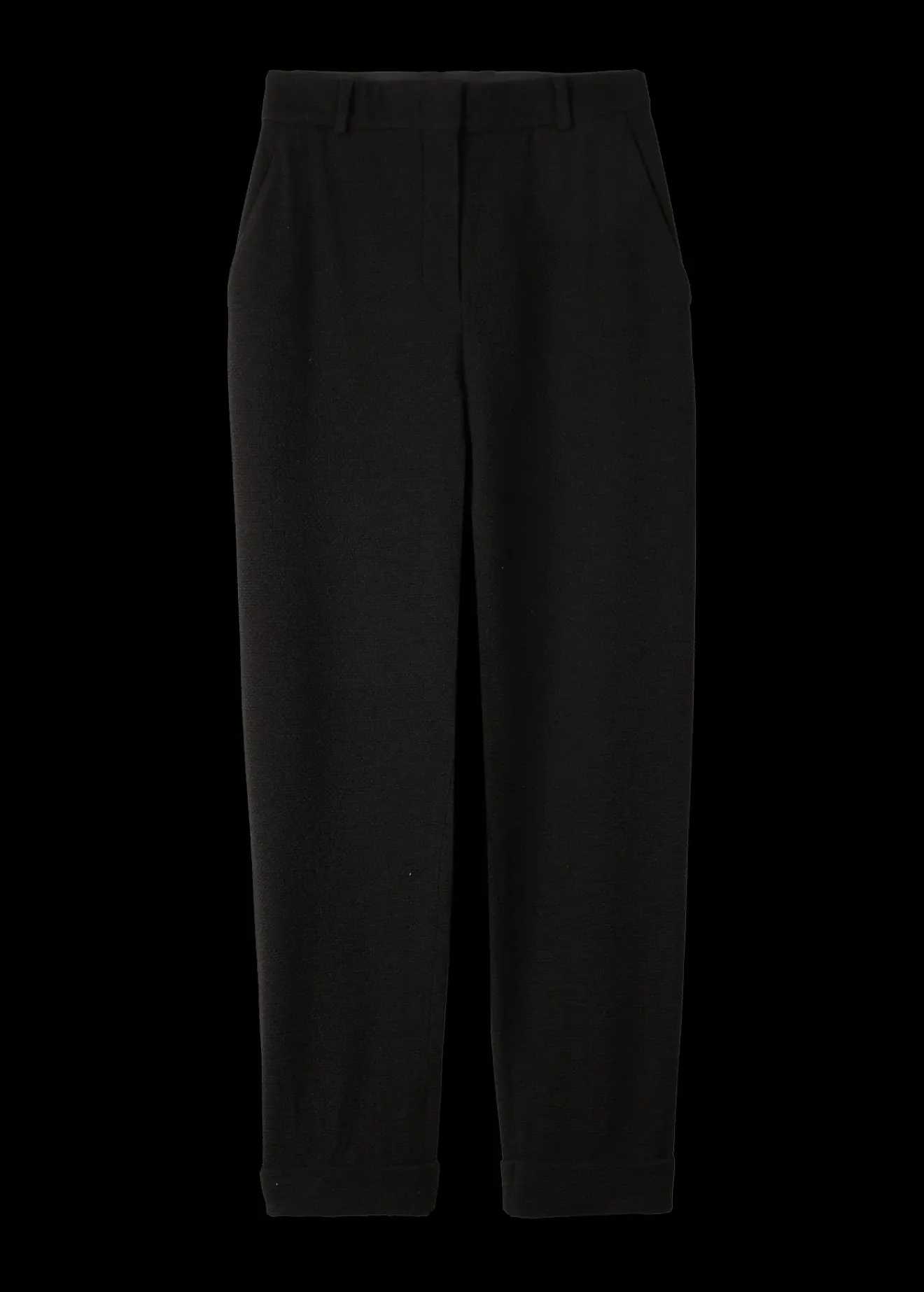Vanilia Crinkle Structuur Chino Zwart Best