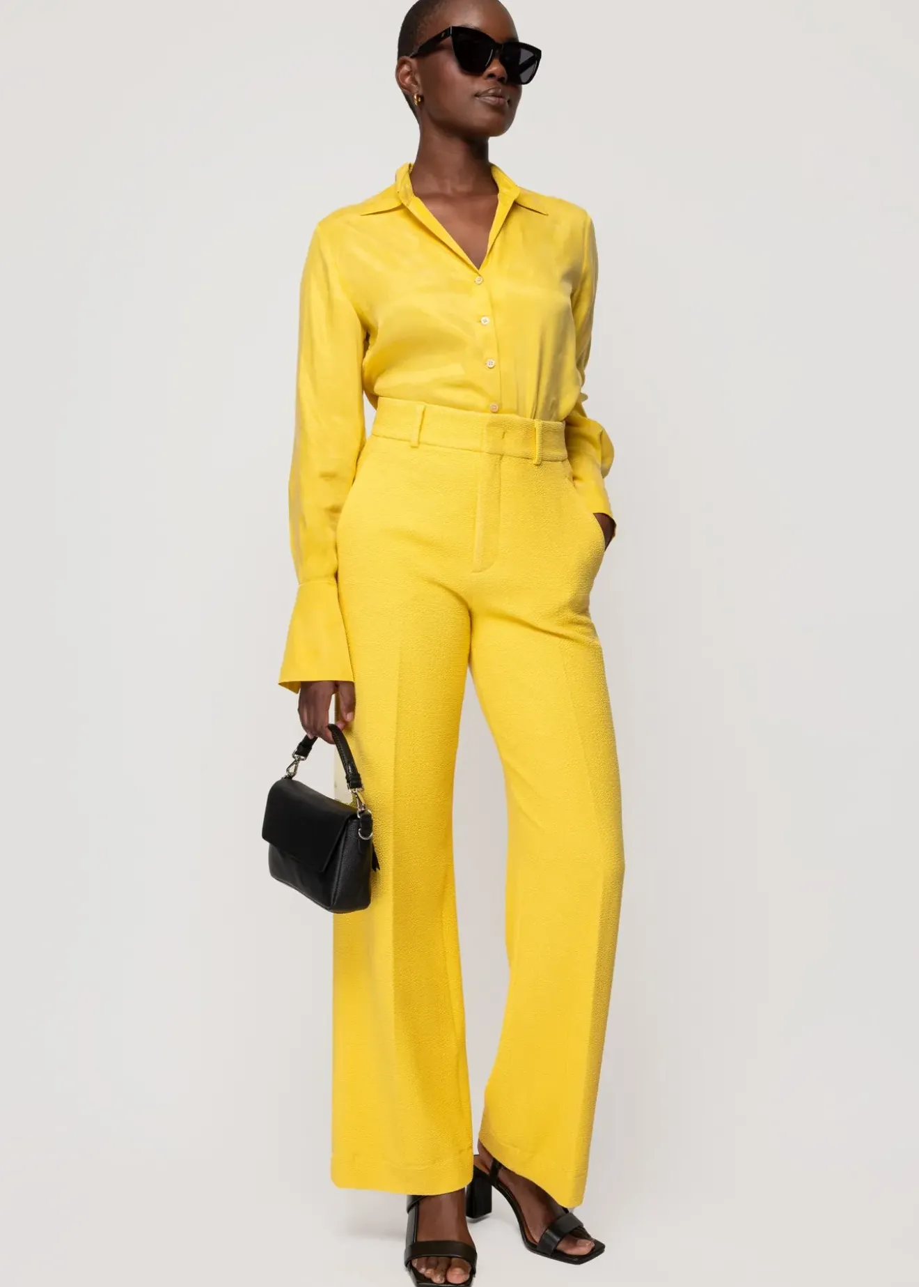 Vanilia Crinkle Structuur Pantalon Sun Hot