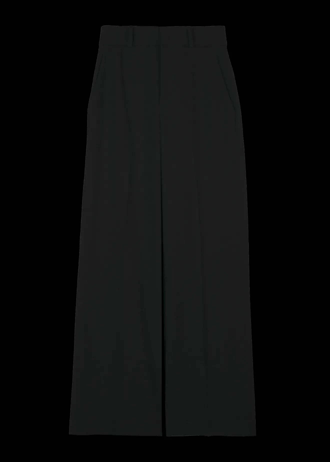 Vanilia Crinkle Structuur Pantalon Zwart Best