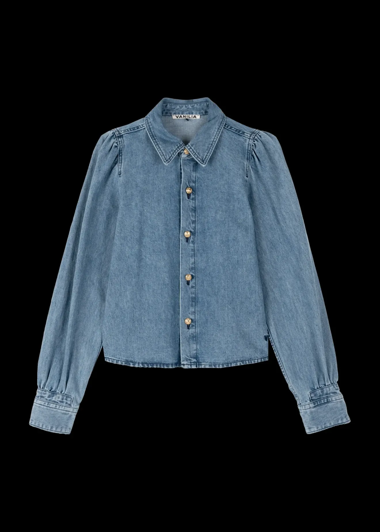 Vanilia Denim Blouse Denim Blue Hot