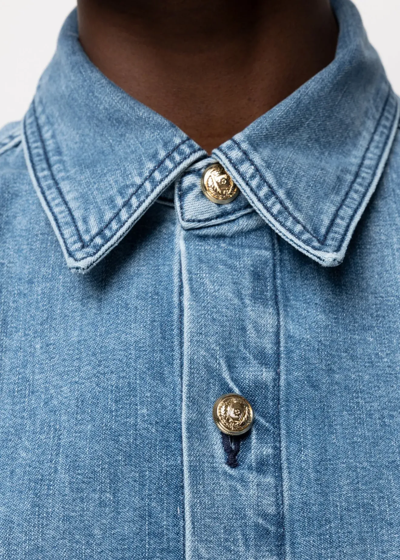 Vanilia Denim Blouse Denim Blue Hot
