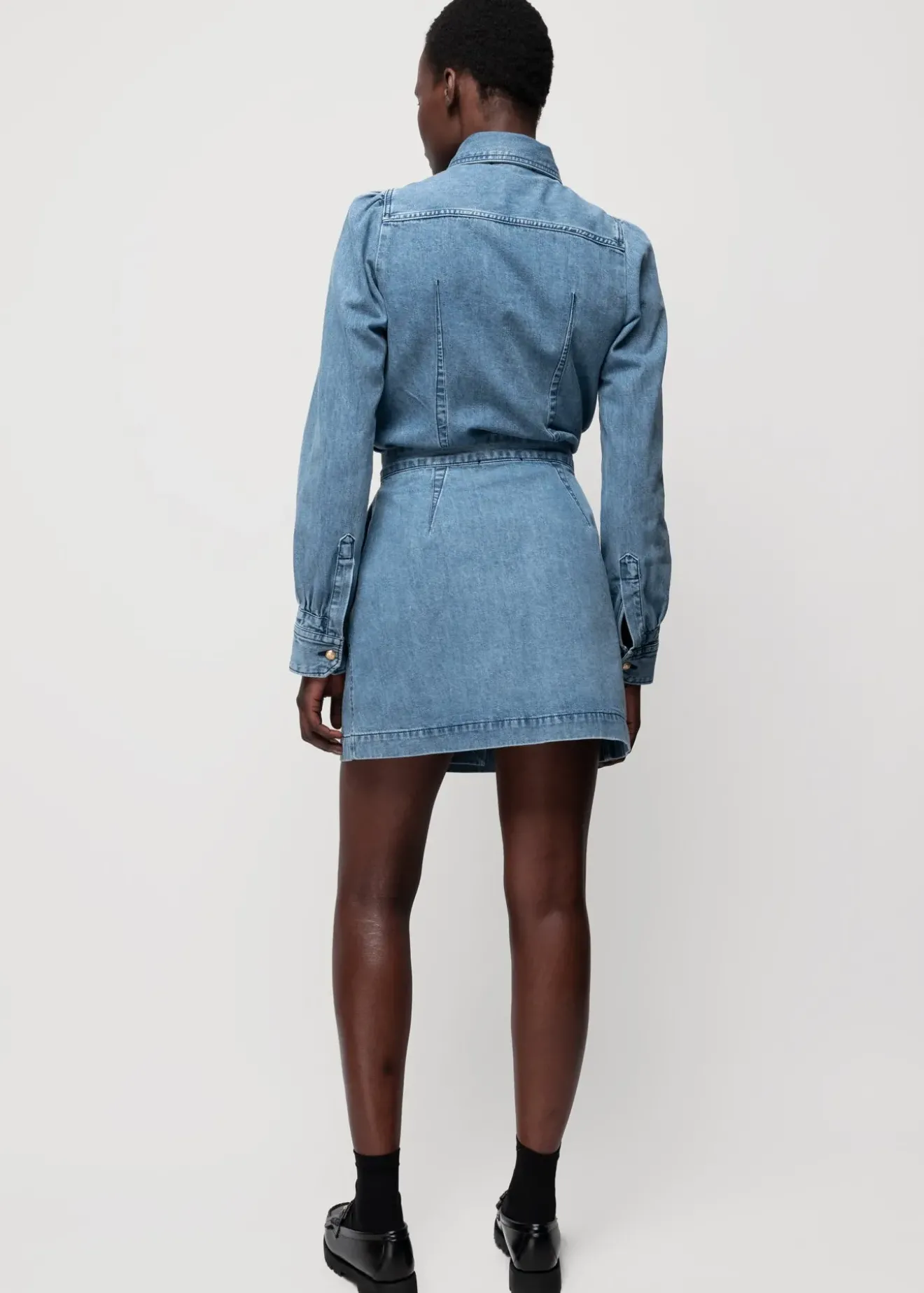 Vanilia Denim Blouse Denim Blue Hot