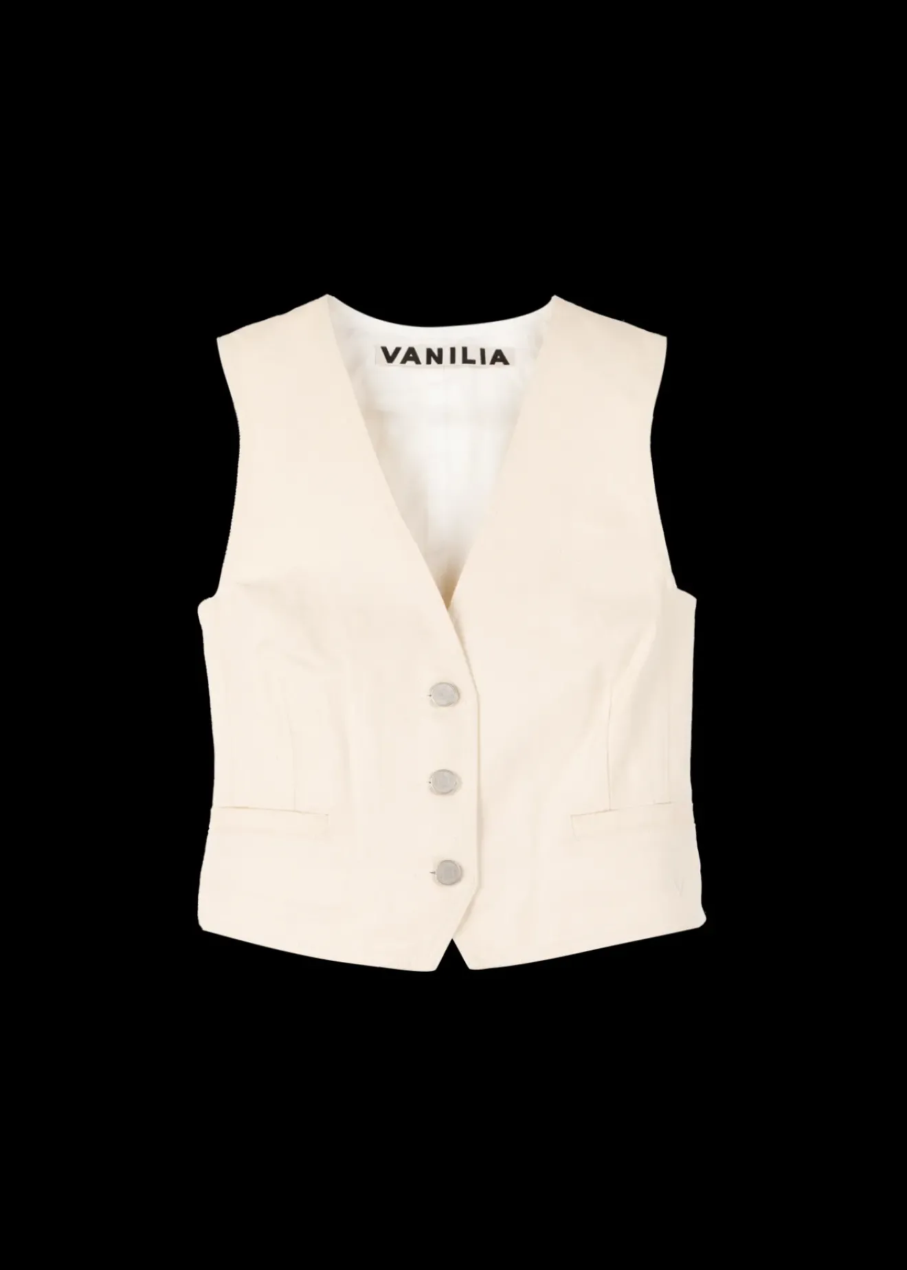 Vanilia Denim Gilet Ecru Outlet