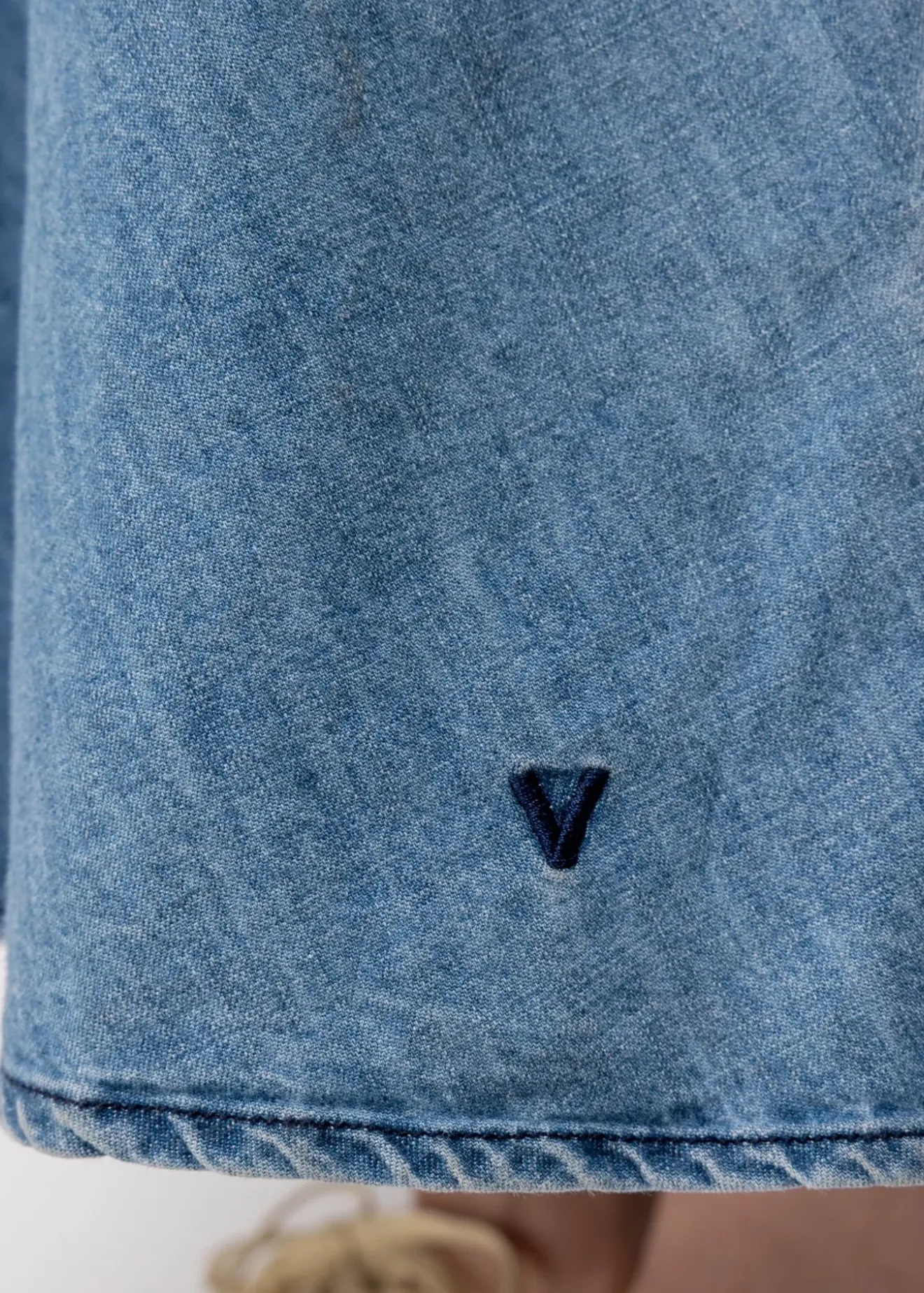 Vanilia Denim Slip Dress Light Denim Hot