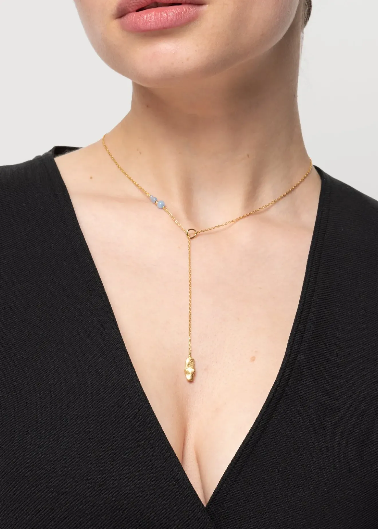 Vanilia Enamel Ketting Blanca Blauw Hot