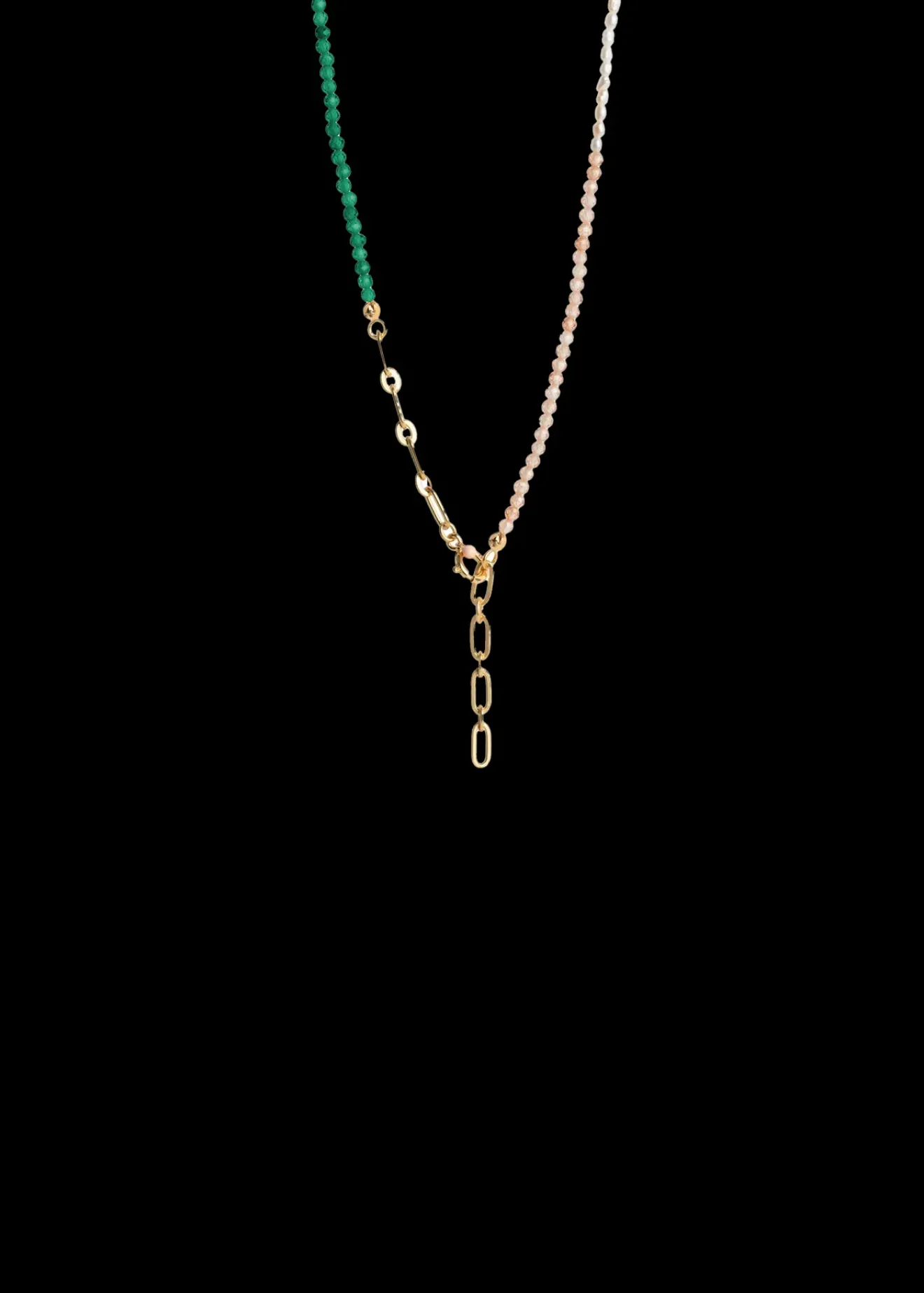 Vanilia Enamel Ketting Gabriella Green,Peach And Pearl Hot