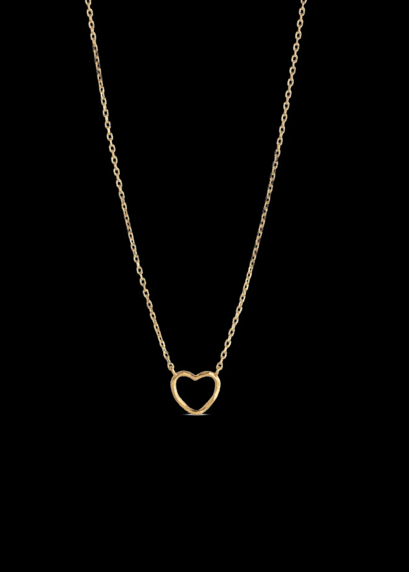 Vanilia Enamel Ketting Organic Heart 925S/Gp/M Hot