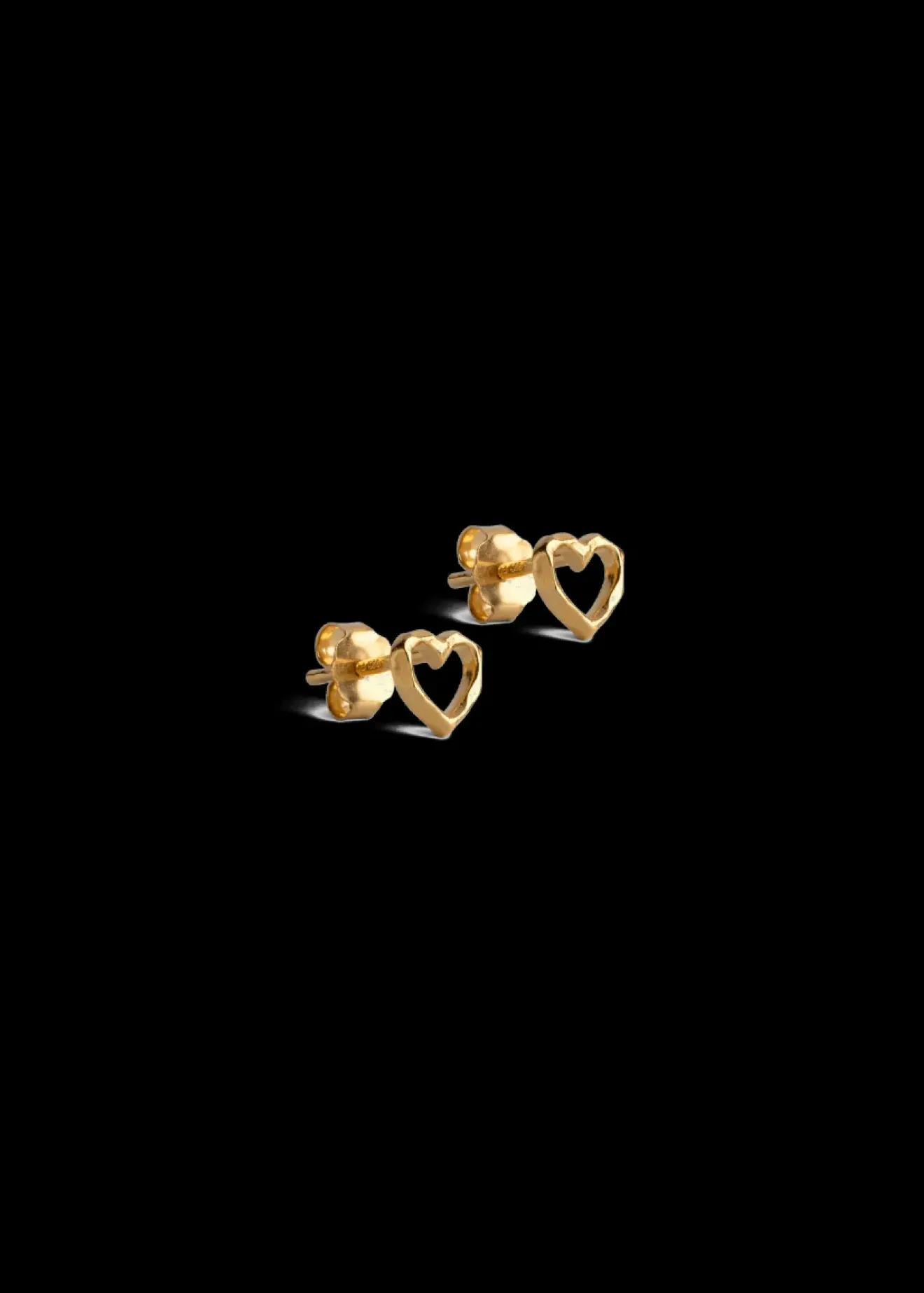 Vanilia Enamel Oorbellen Organic Heart 925S/Gp/M Fashion