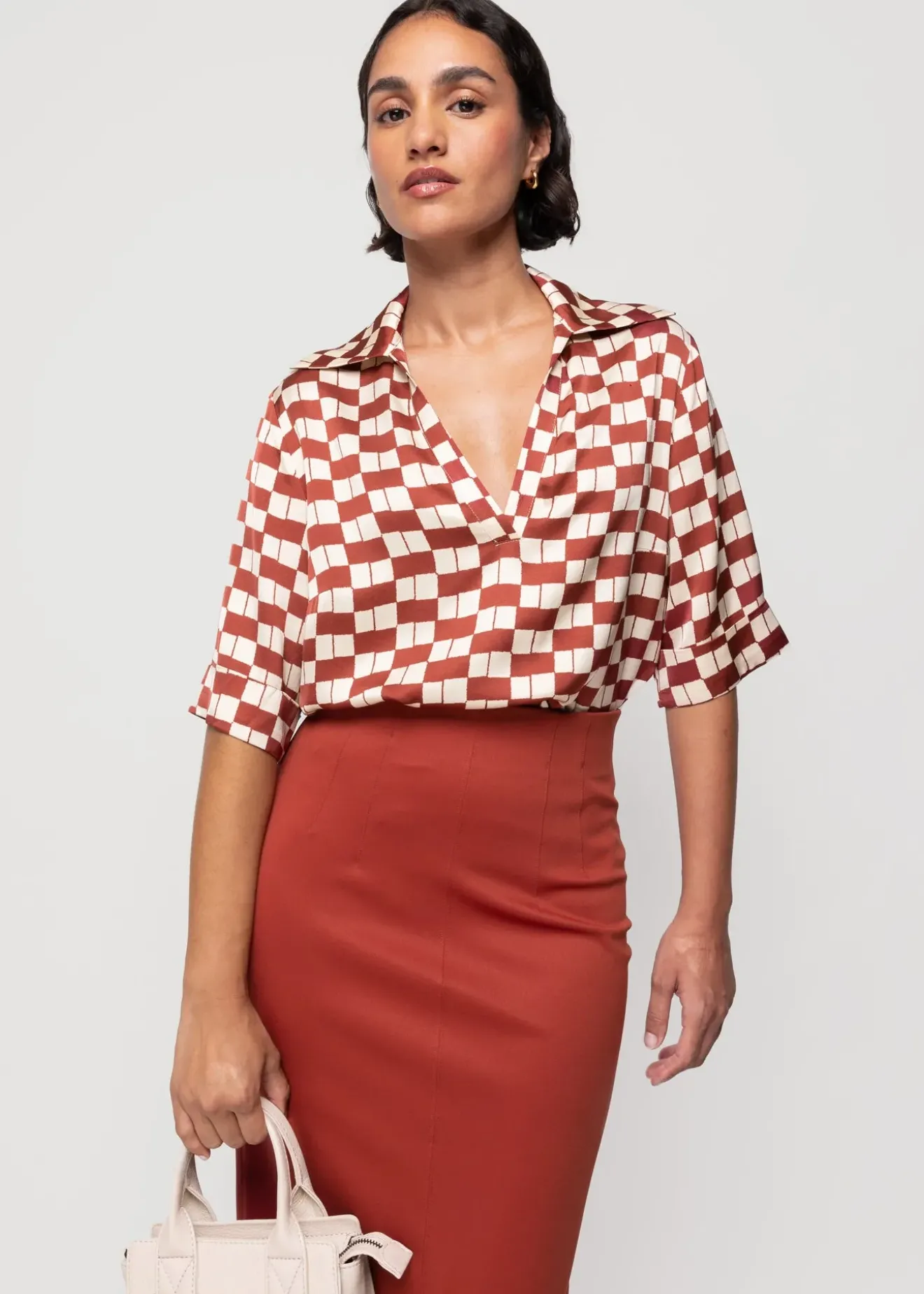 Vanilia High Tech Midi Rok Henna Clearance