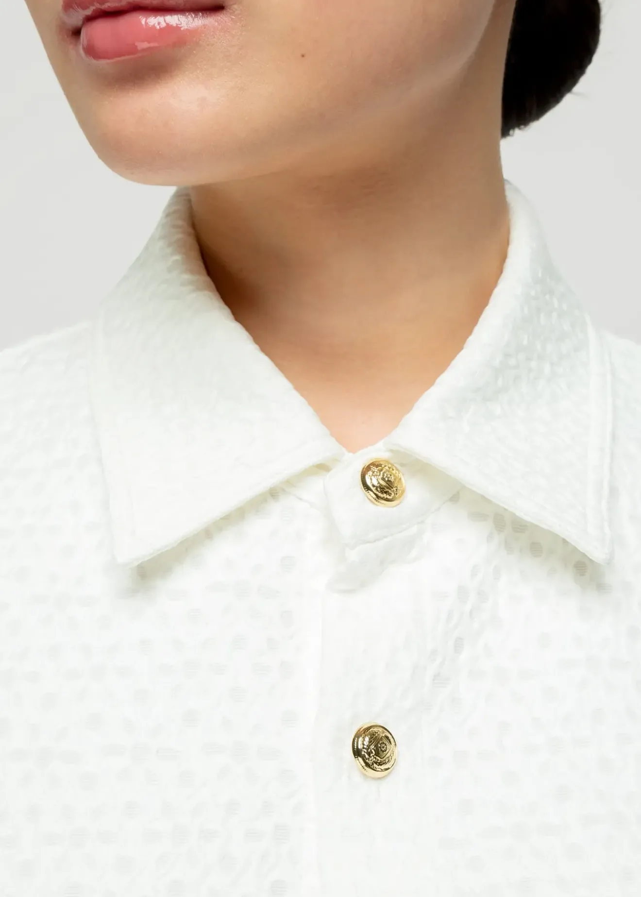 Vanilia Jacquard Geweven Blouse New White Discount
