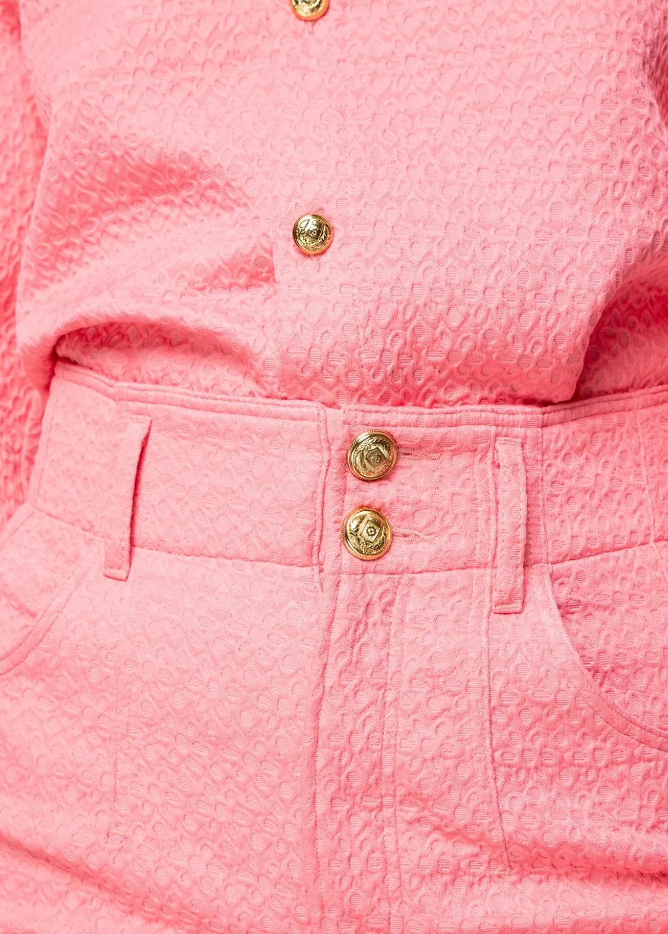 Vanilia Jacquard Geweven Broek Chateau Rose Online
