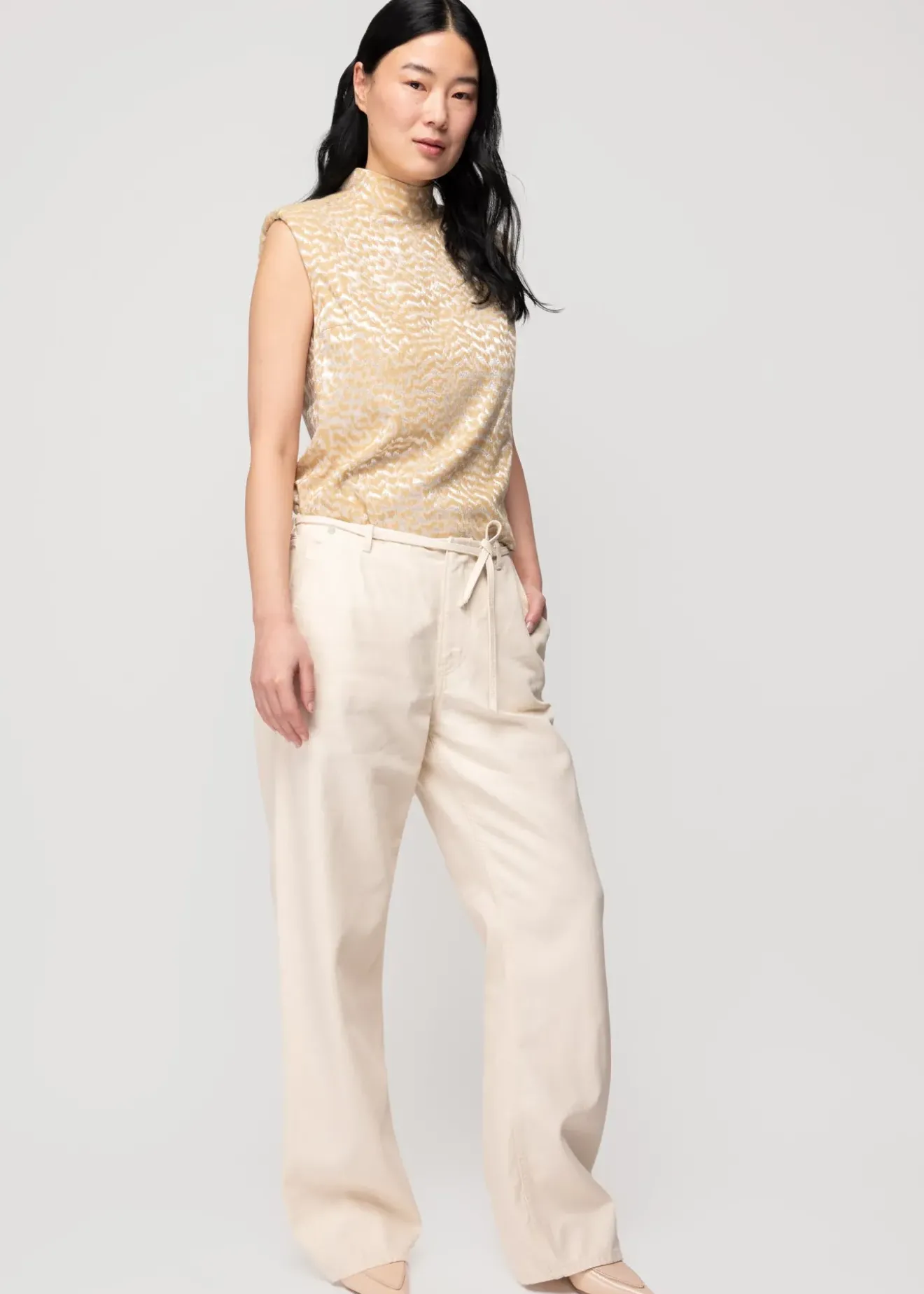 Vanilia Jacquard Viscose Top New Wheat Outlet