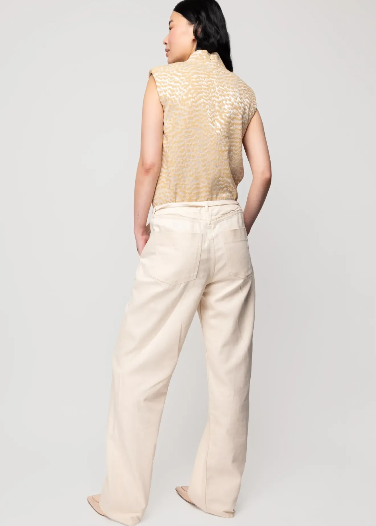 Vanilia Jacquard Viscose Top New Wheat Outlet