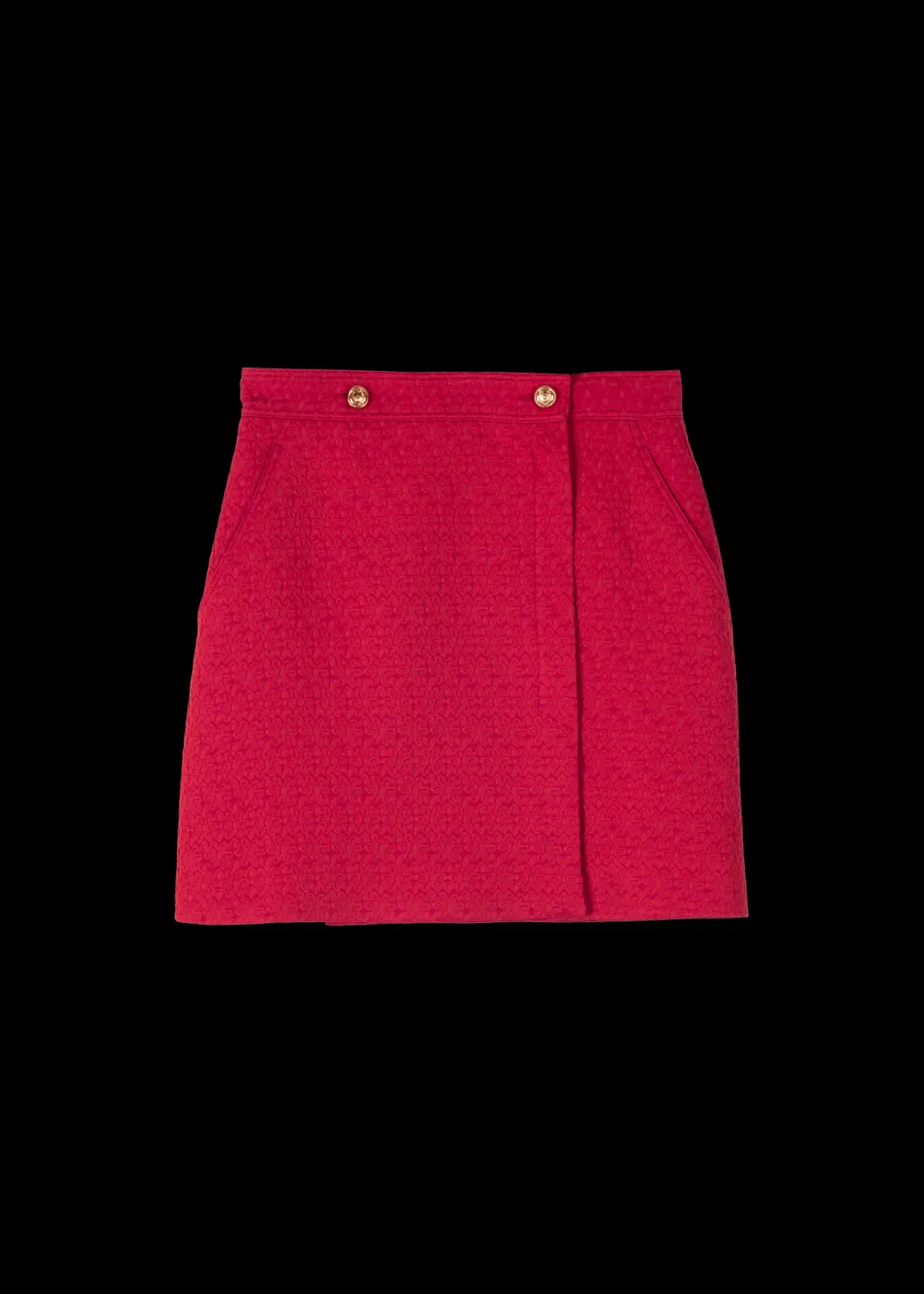 Vanilia Jacquard Wikkelrok Sangria Outlet