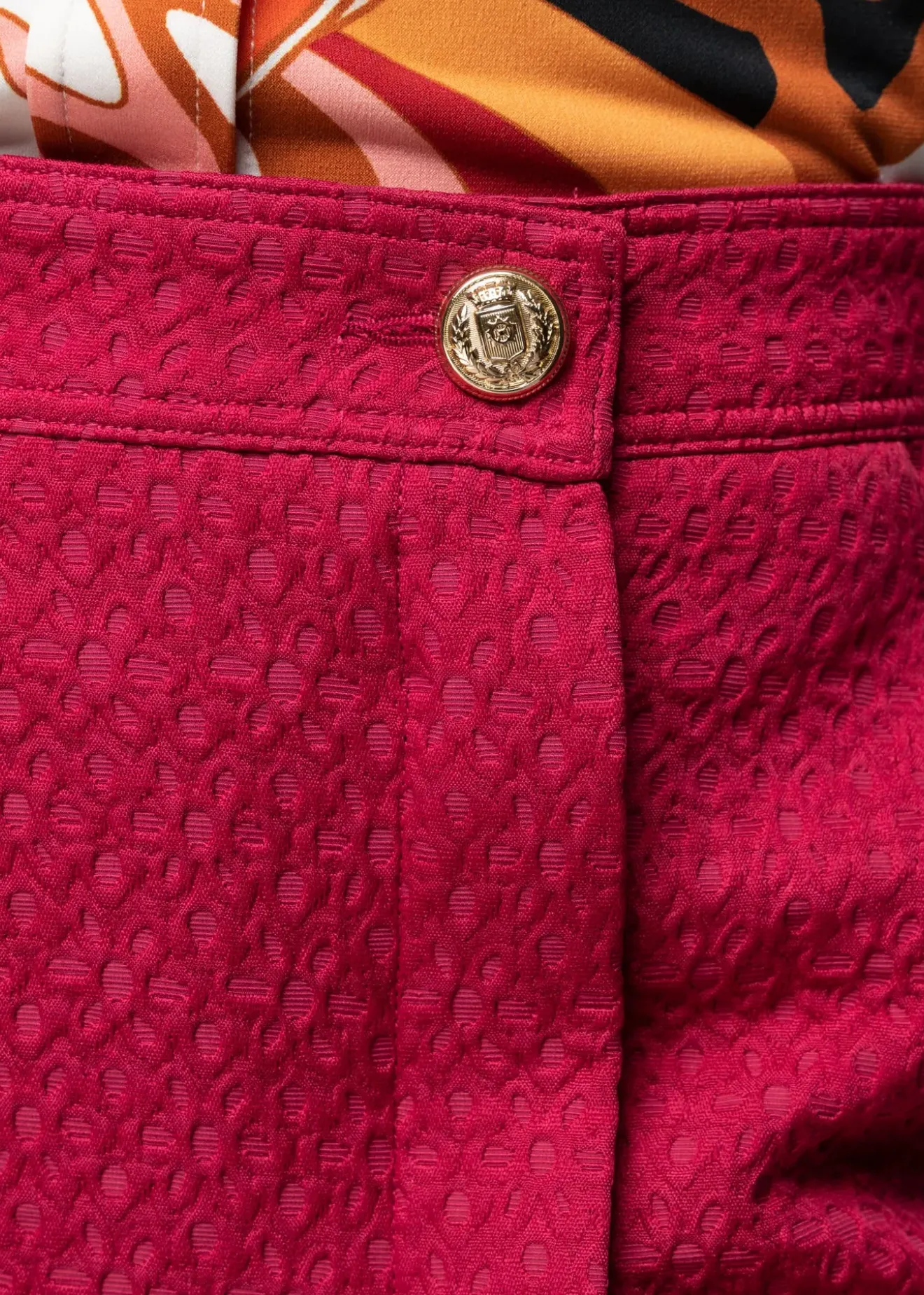 Vanilia Jacquard Wikkelrok Sangria Outlet