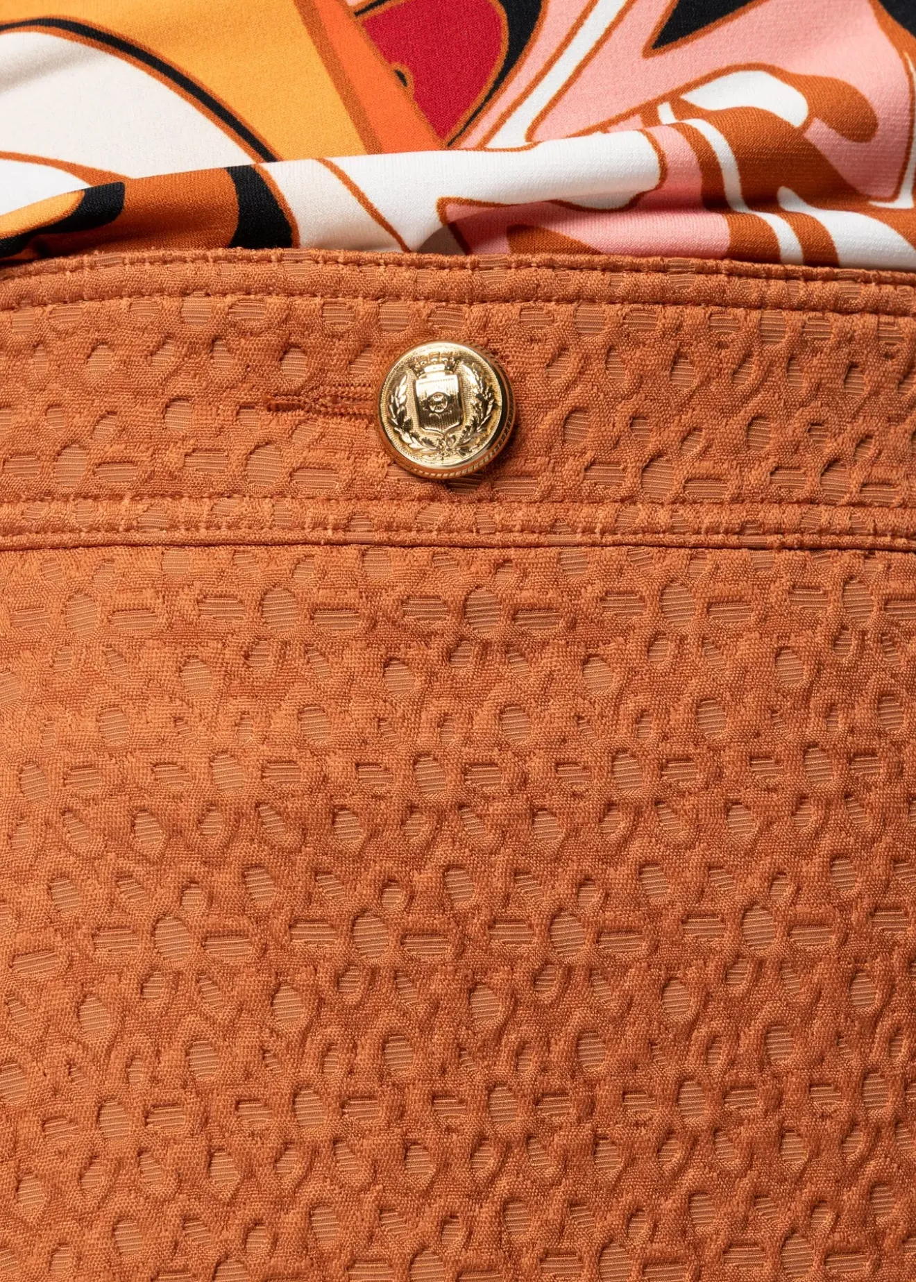 Vanilia Jacquard Wikkelrok Leather Brown Best