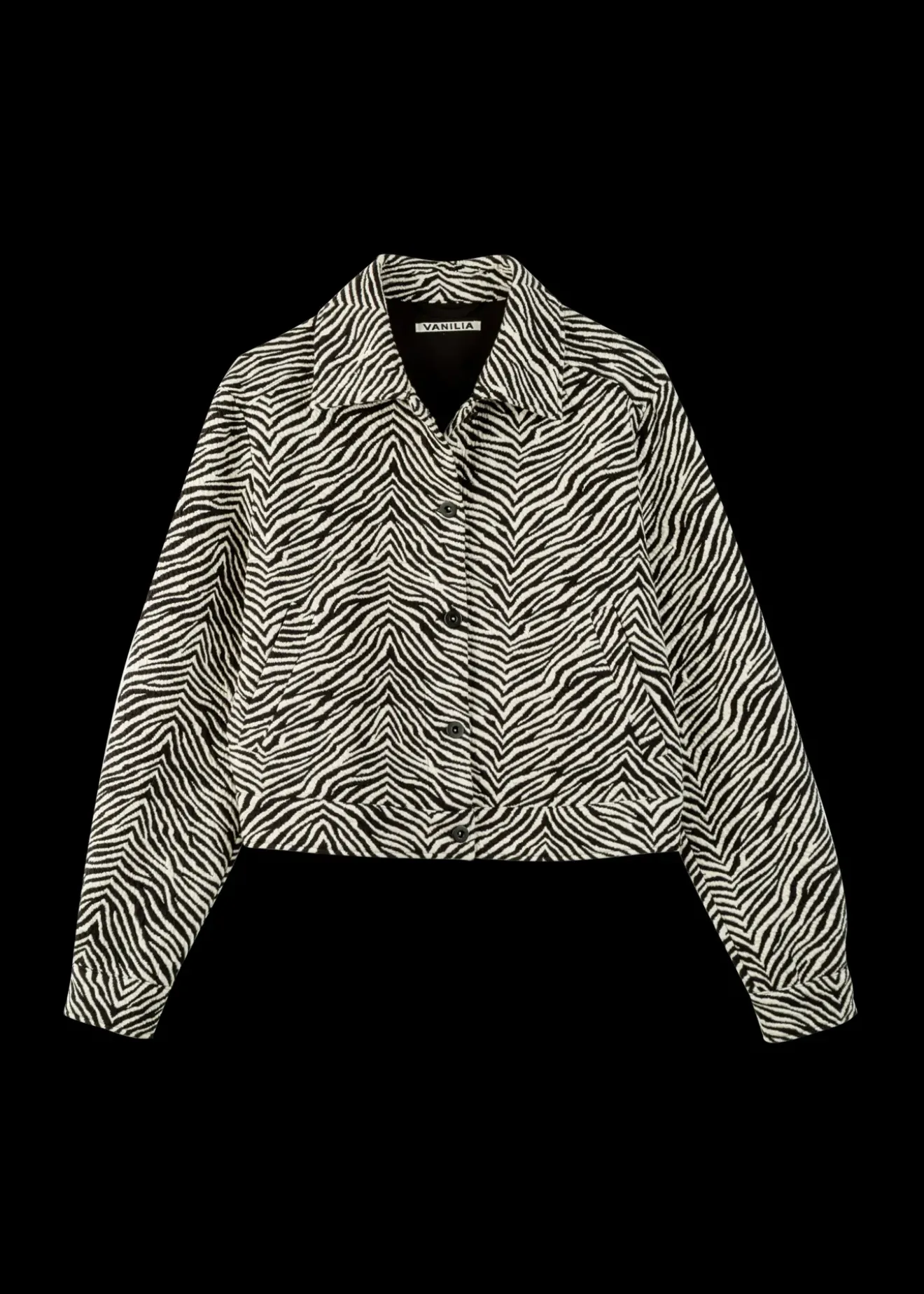 Vanilia Jacquard Zebra Jasje Black/Ecru Fashion