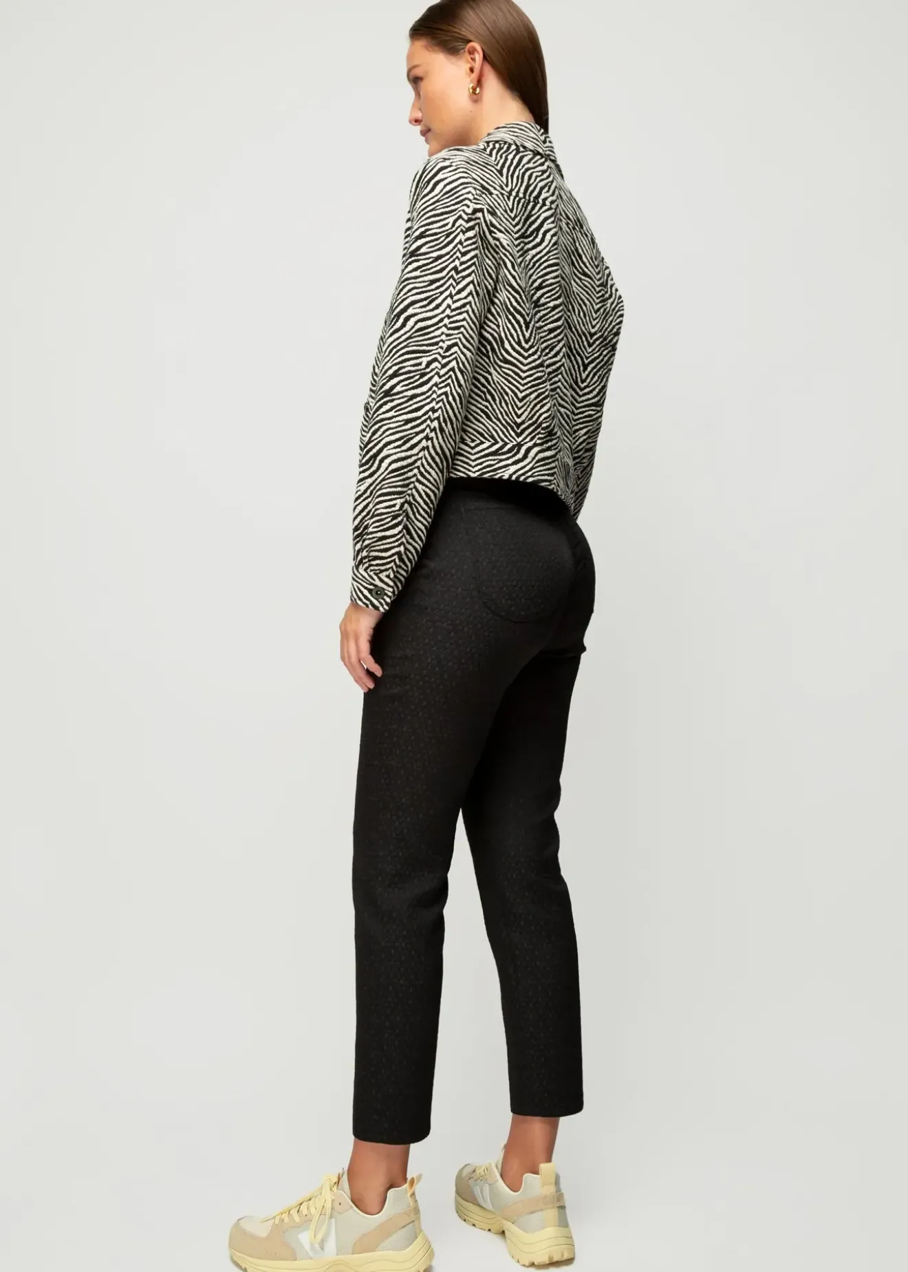 Vanilia Jacquard Zebra Jasje Black/Ecru Fashion