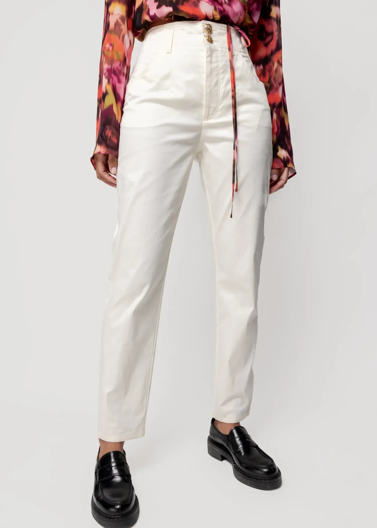 Vanilia Katoenen Broek Tapered Fit Pristine Best