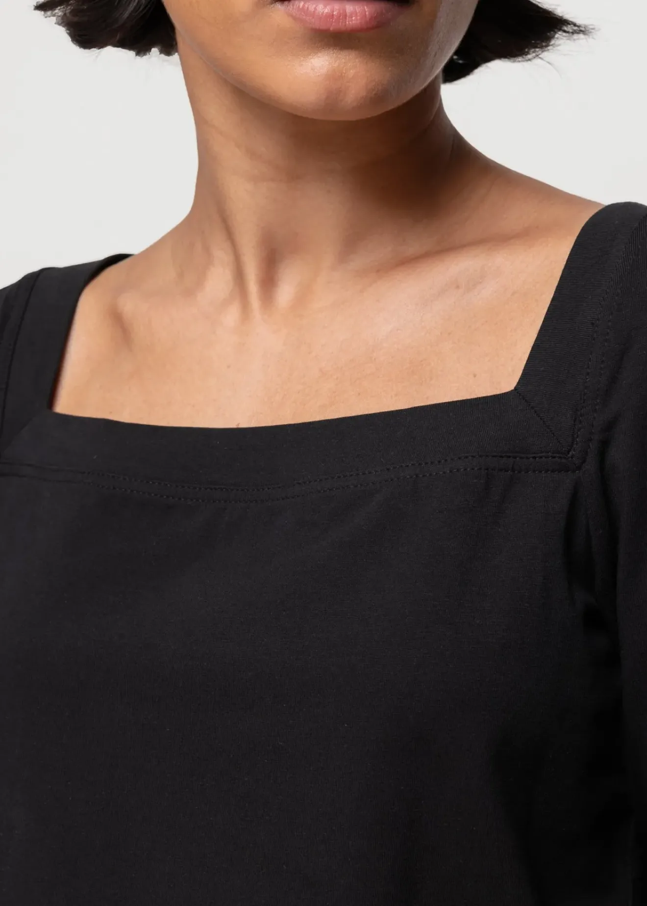 Vanilia Katoenen Jumpsuit Met Vierkante Hals Zwart Clearance