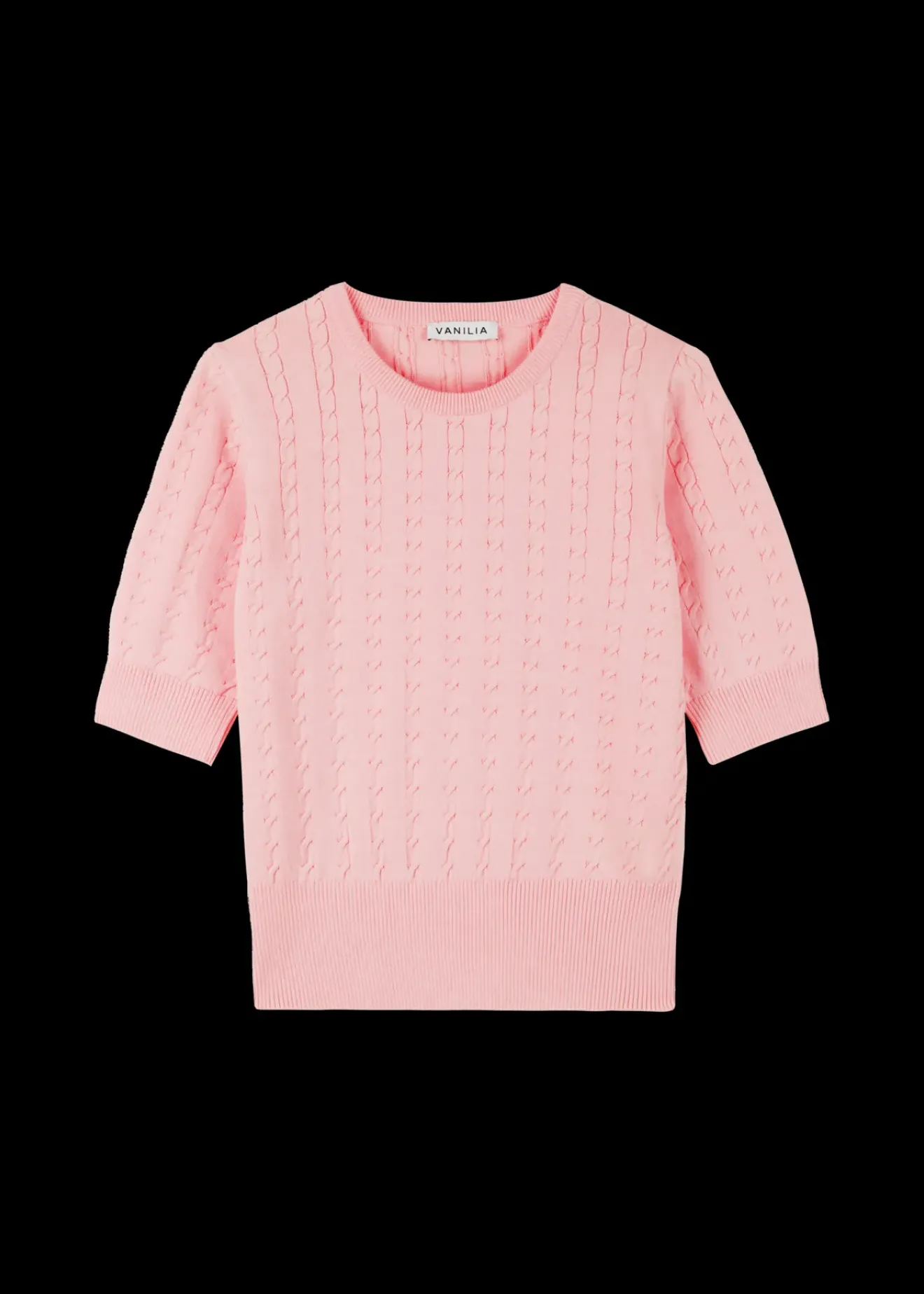 Vanilia Katoenen Kabeltop Coral Blush Outlet
