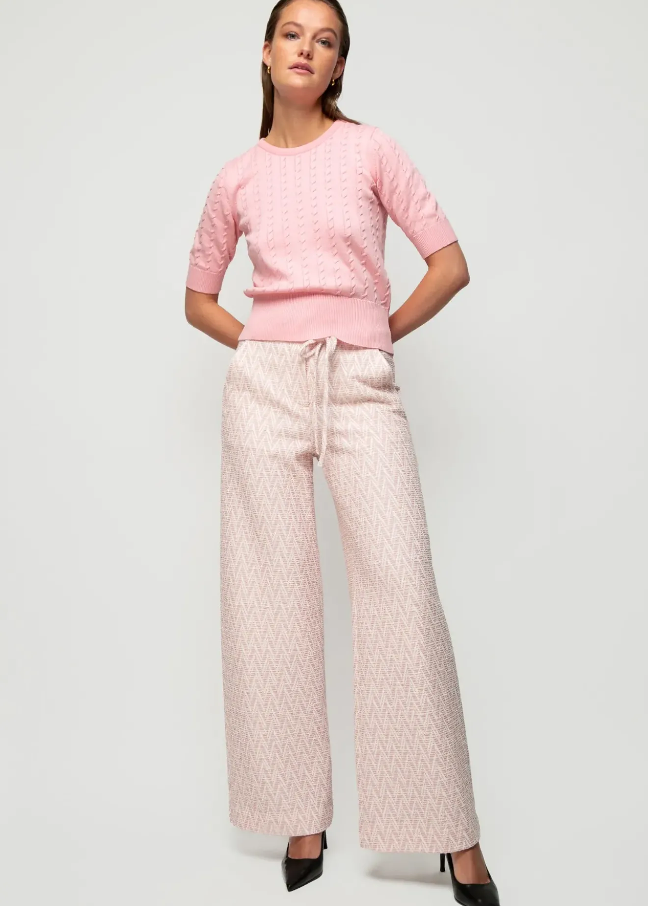 Vanilia Katoenen Kabeltop Coral Blush Outlet