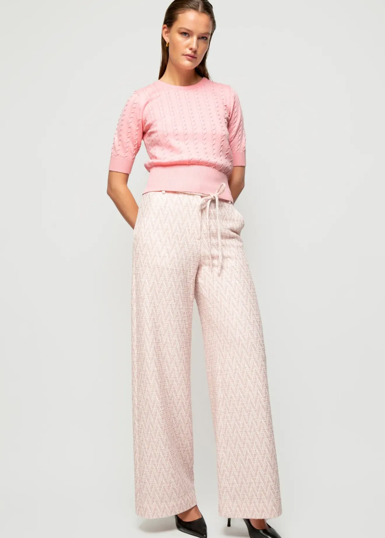 Vanilia Katoenen Kabeltop Coral Blush Outlet