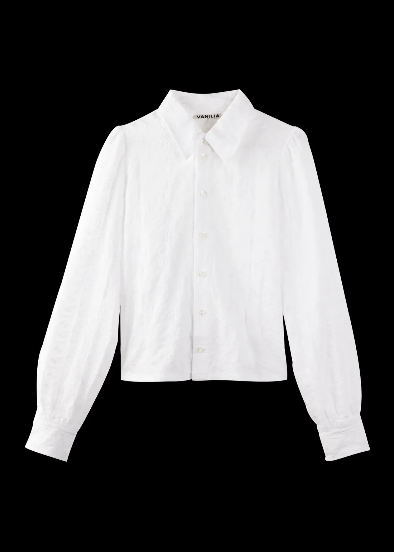 Vanilia Katoenen Ripple Blouse Wit Outlet