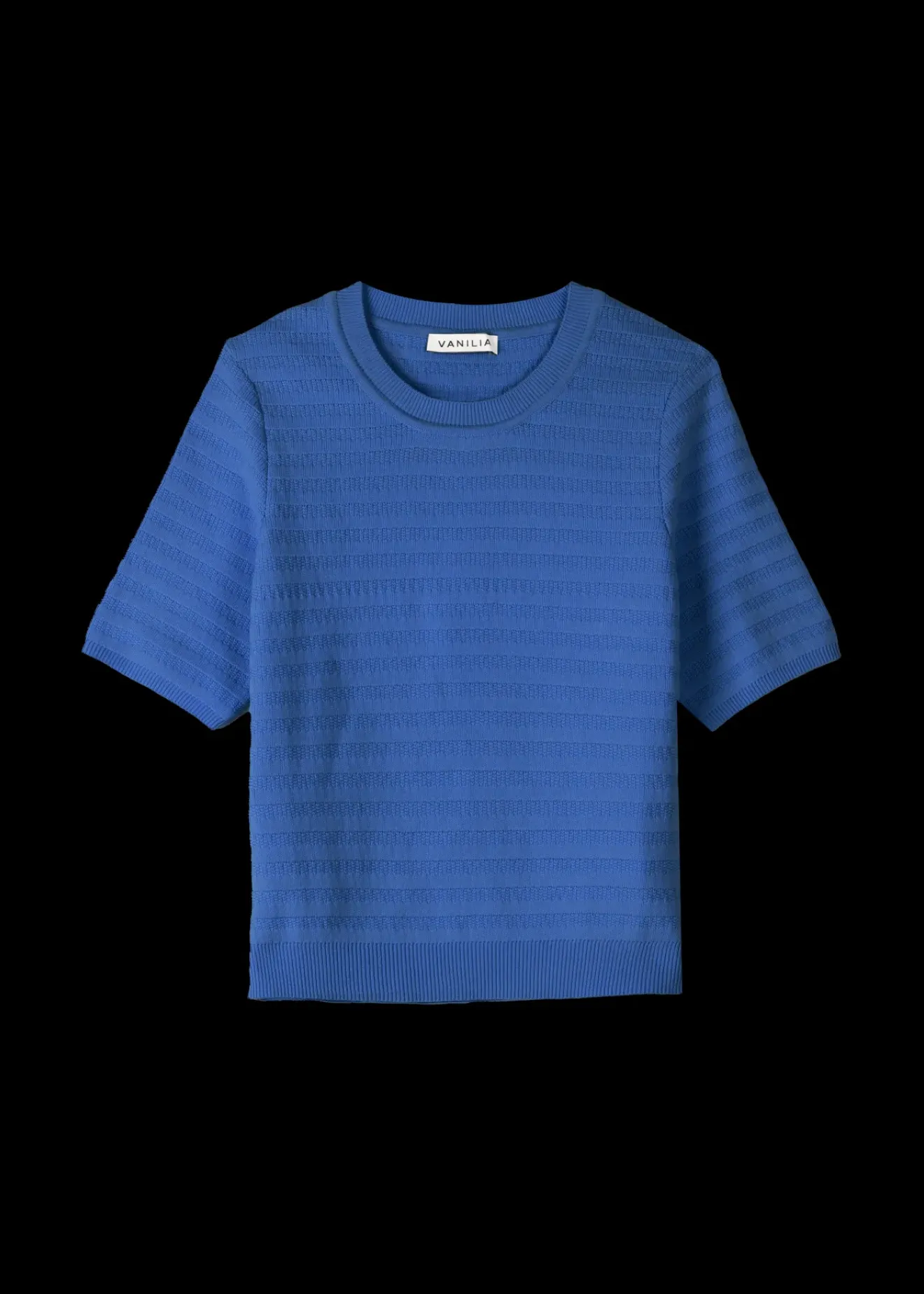 Vanilia Katoen Gebreide Top Deep Indigo Fashion