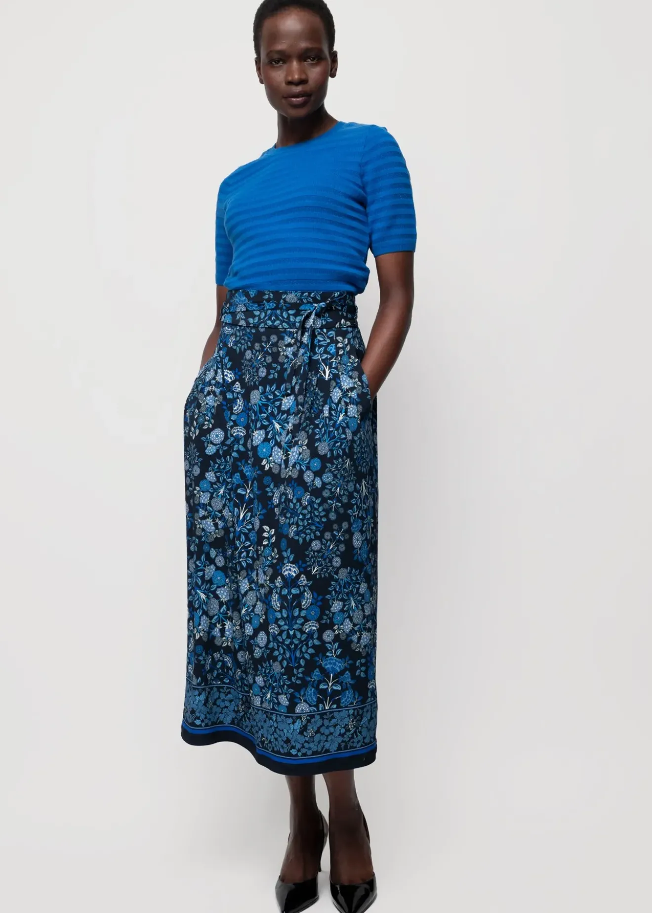Vanilia Katoen Gebreide Top Deep Indigo Fashion