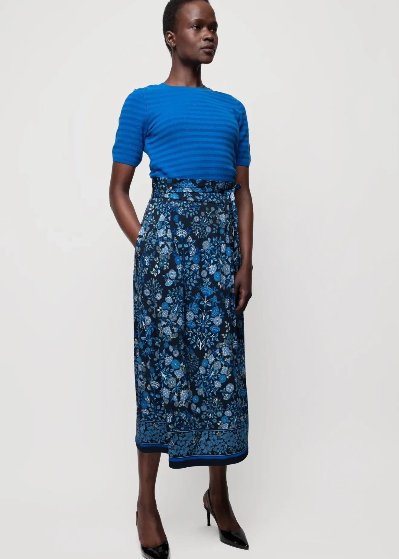 Vanilia Katoen Gebreide Top Deep Indigo Fashion