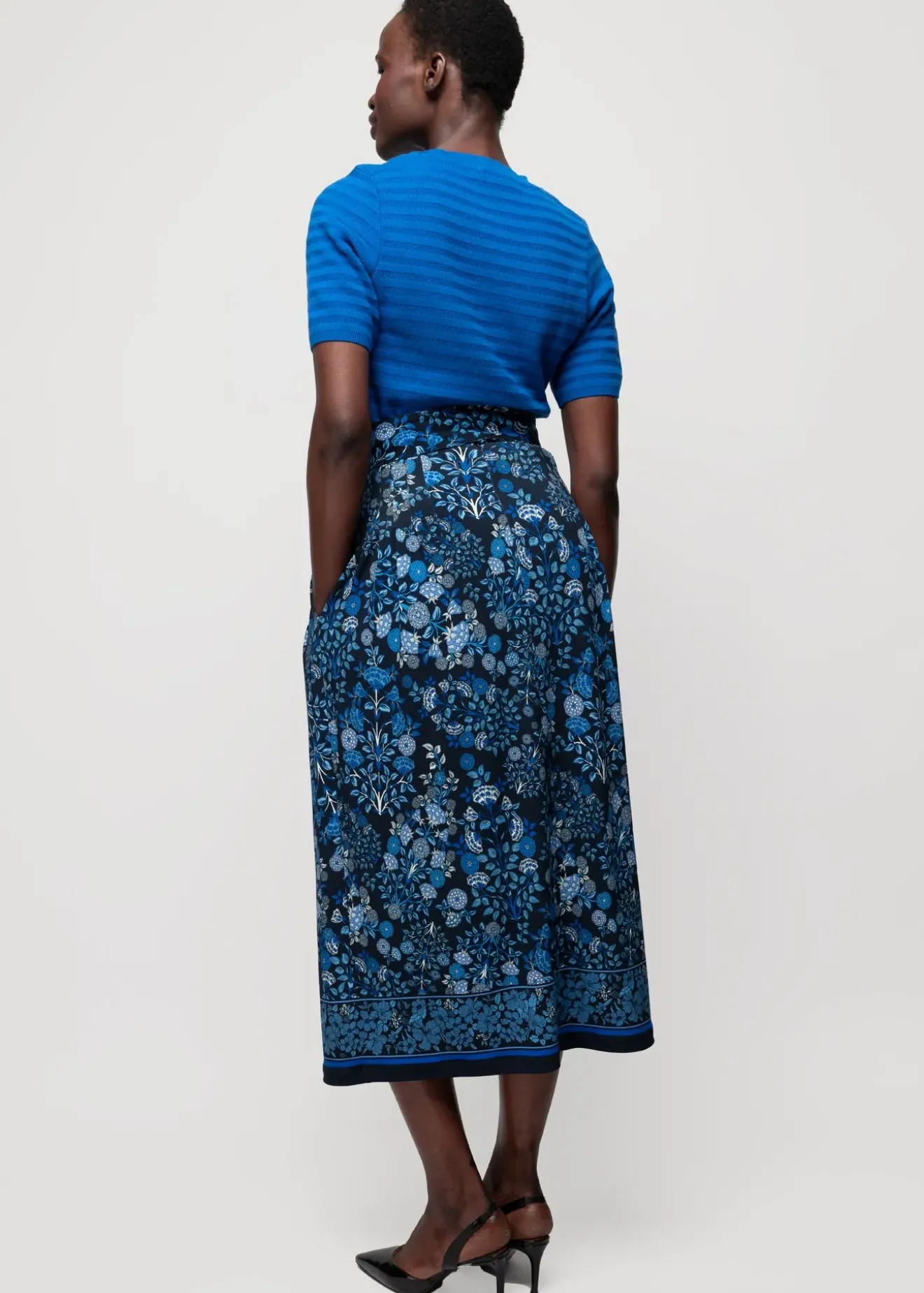 Vanilia Katoen Gebreide Top Deep Indigo Fashion