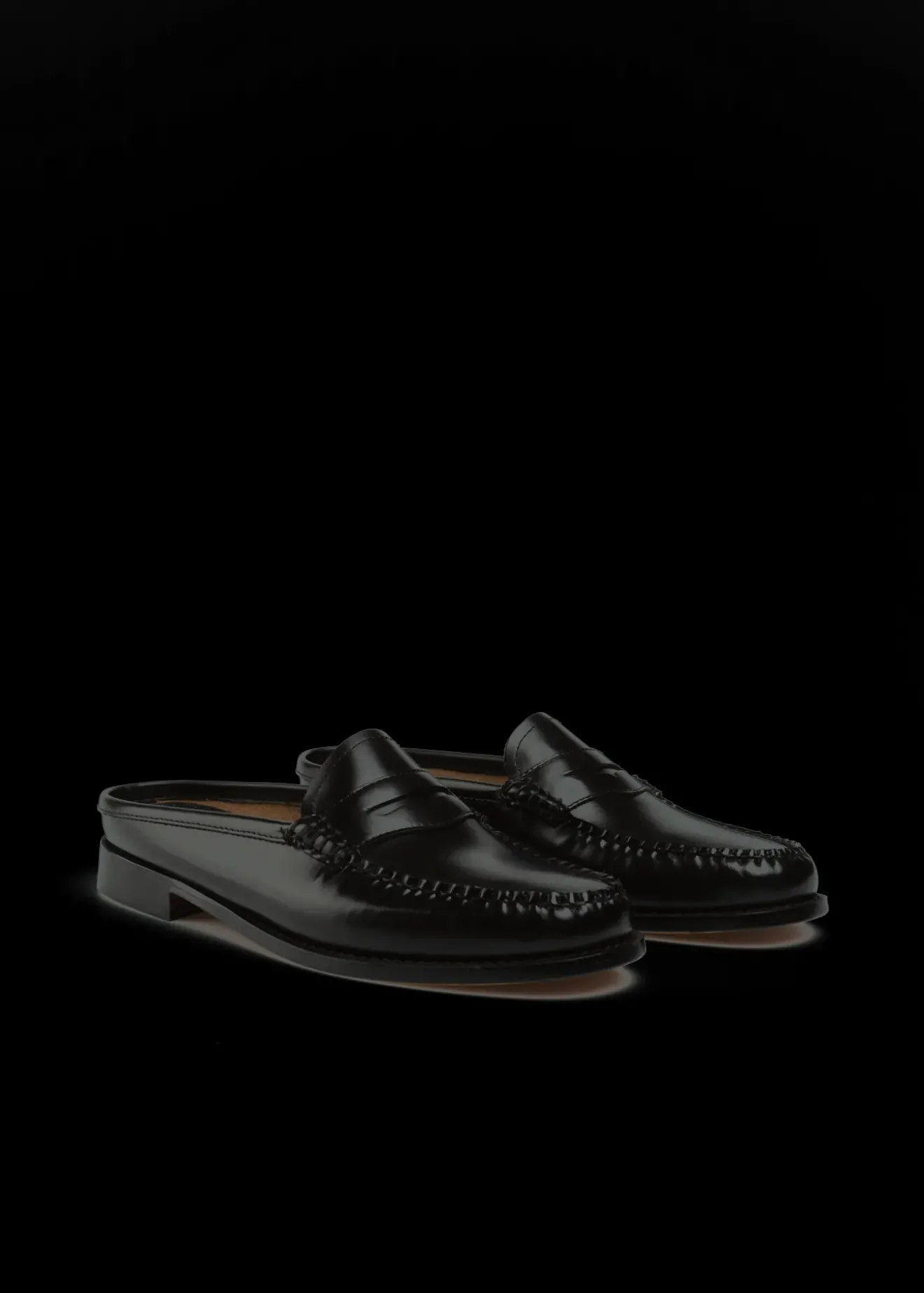 Vanilia Leren Loafers Zwart New