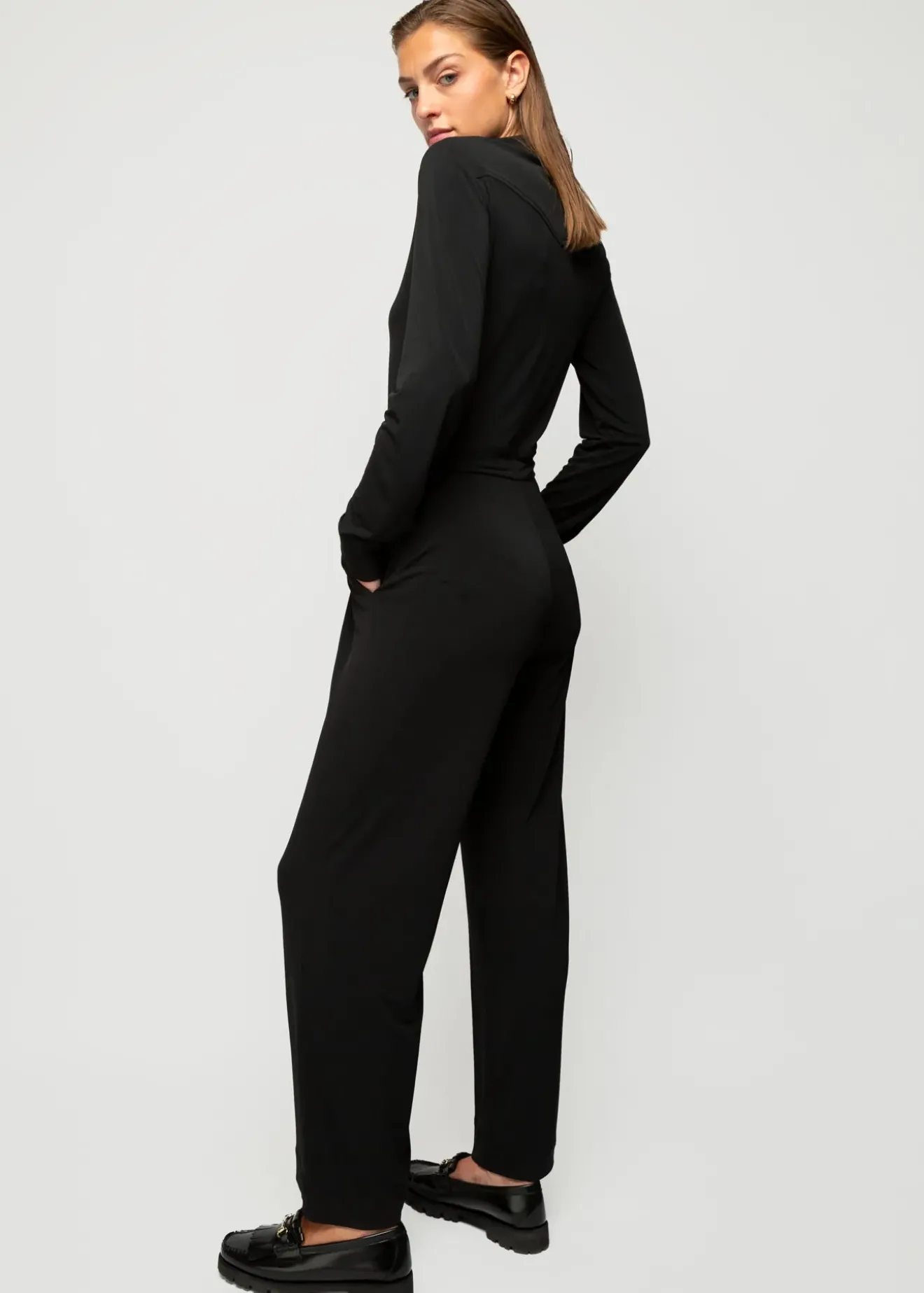Vanilia Long Sleeve Jumpsuit Zwart Online
