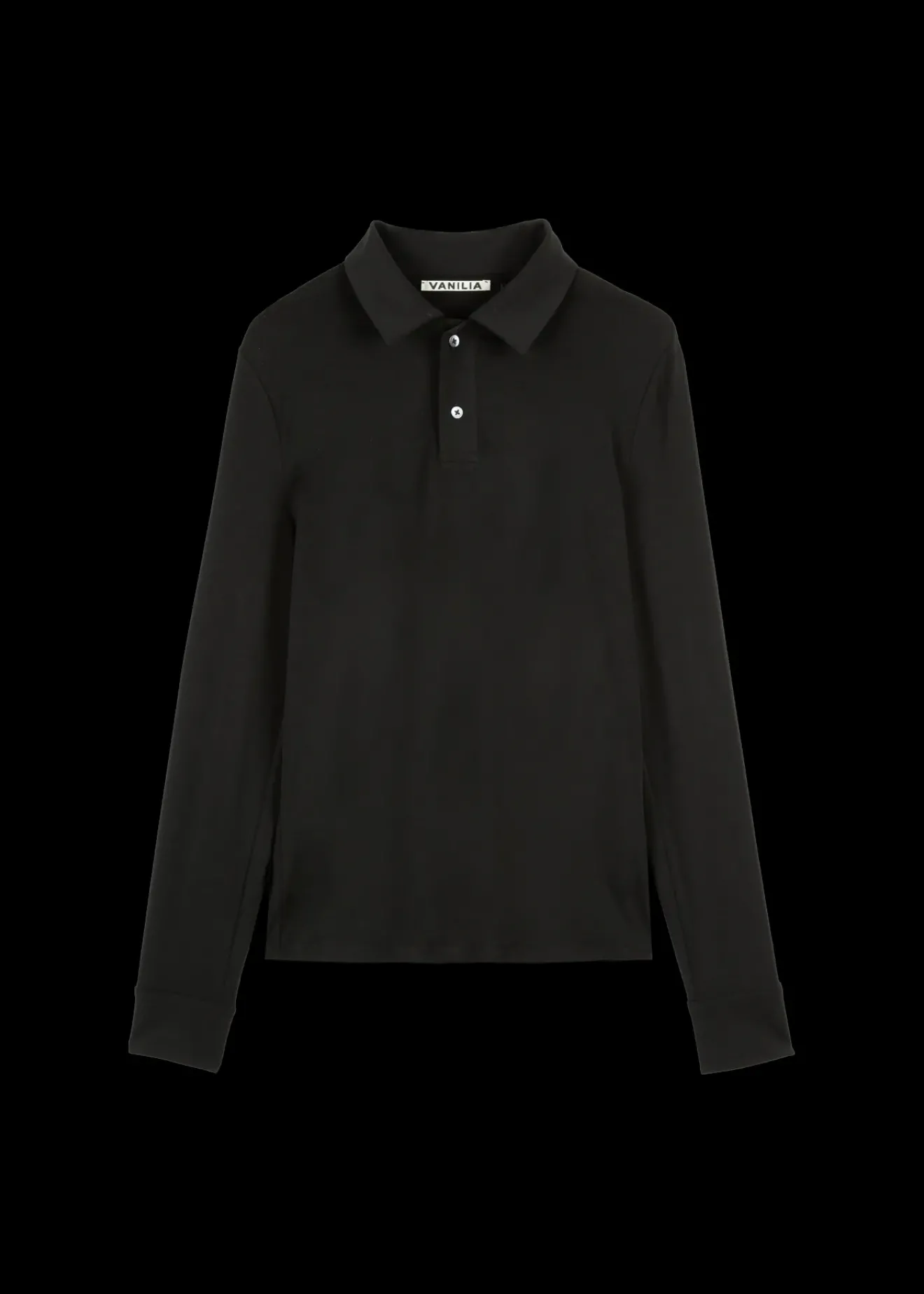 Vanilia Long Sleeve Polo Zwart Online