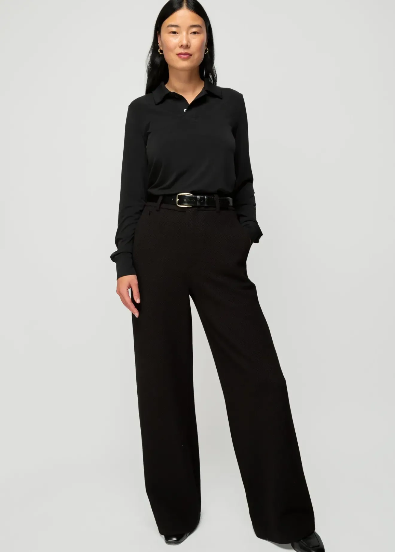 Vanilia Long Sleeve Polo Zwart Online