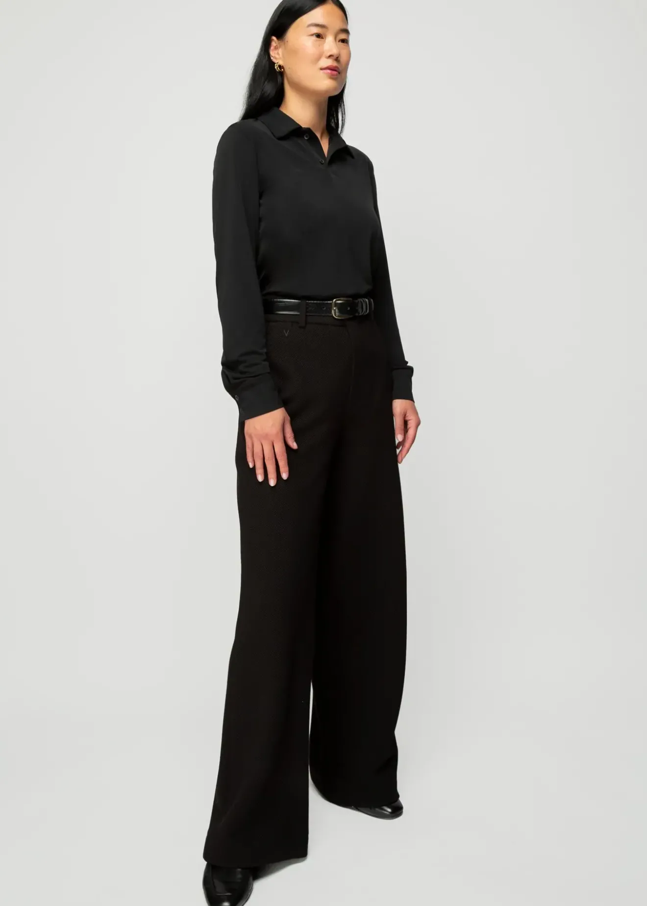 Vanilia Long Sleeve Polo Zwart Online