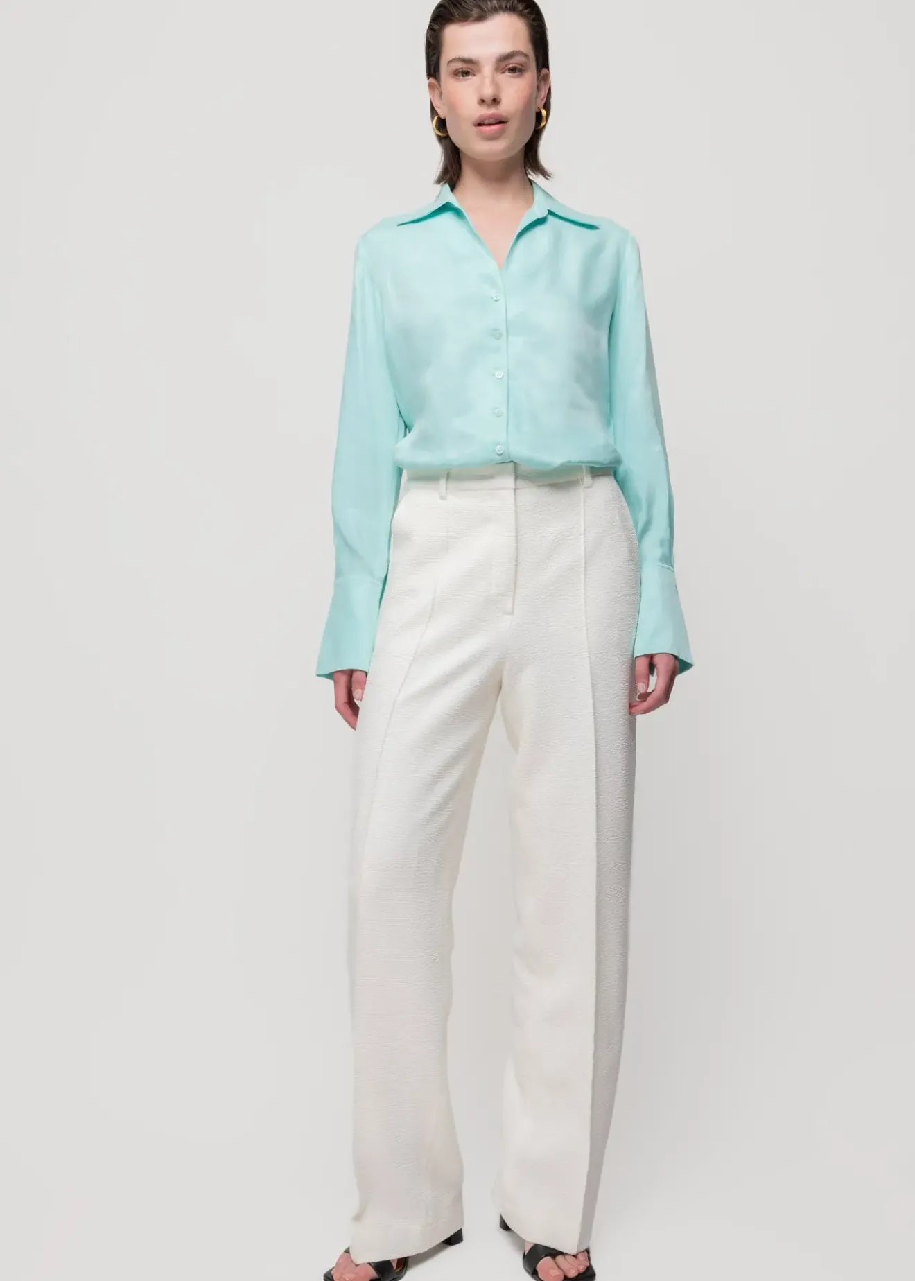 Vanilia Lyocell Blouse Aquamarine Sale