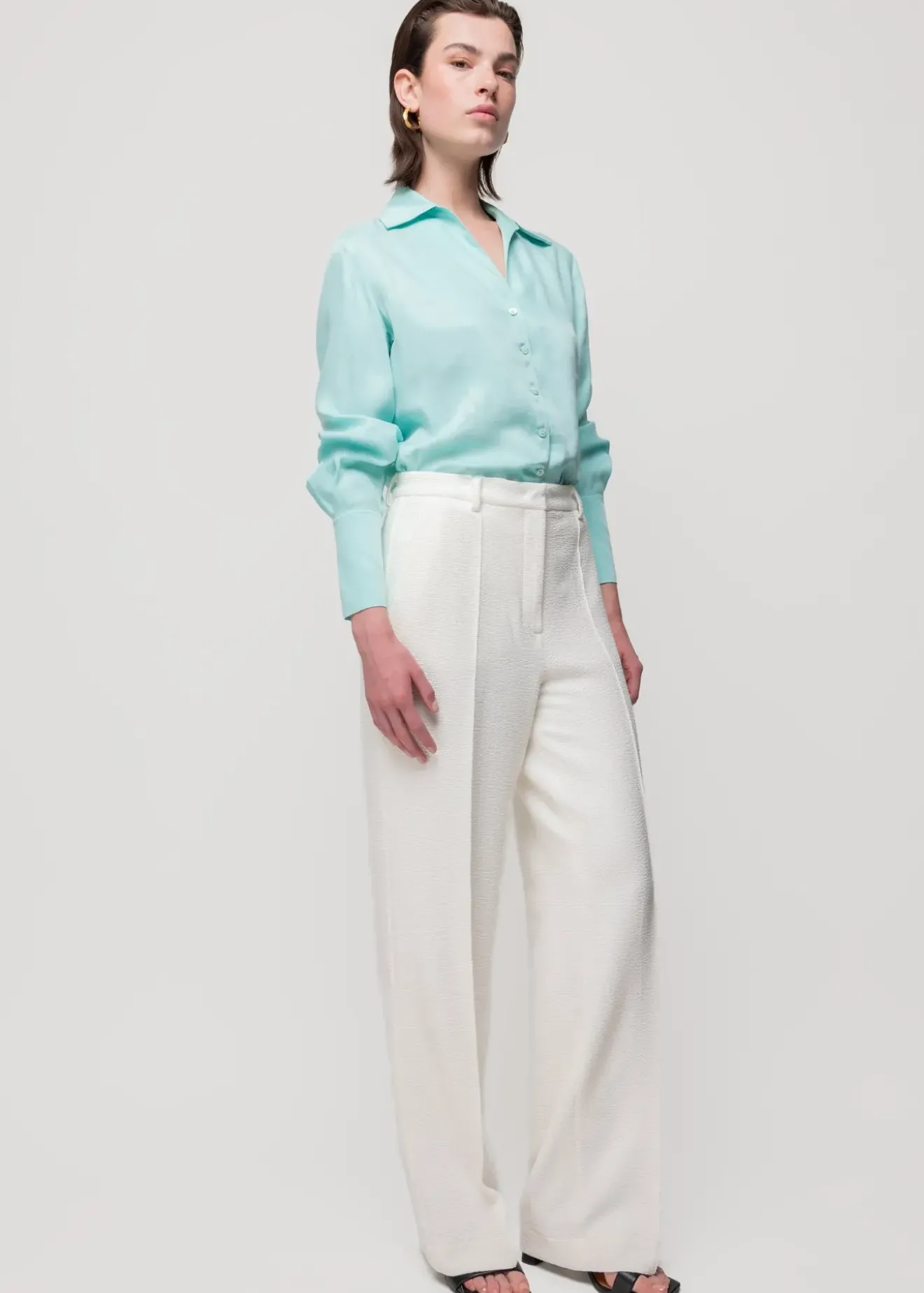 Vanilia Lyocell Blouse Aquamarine Sale