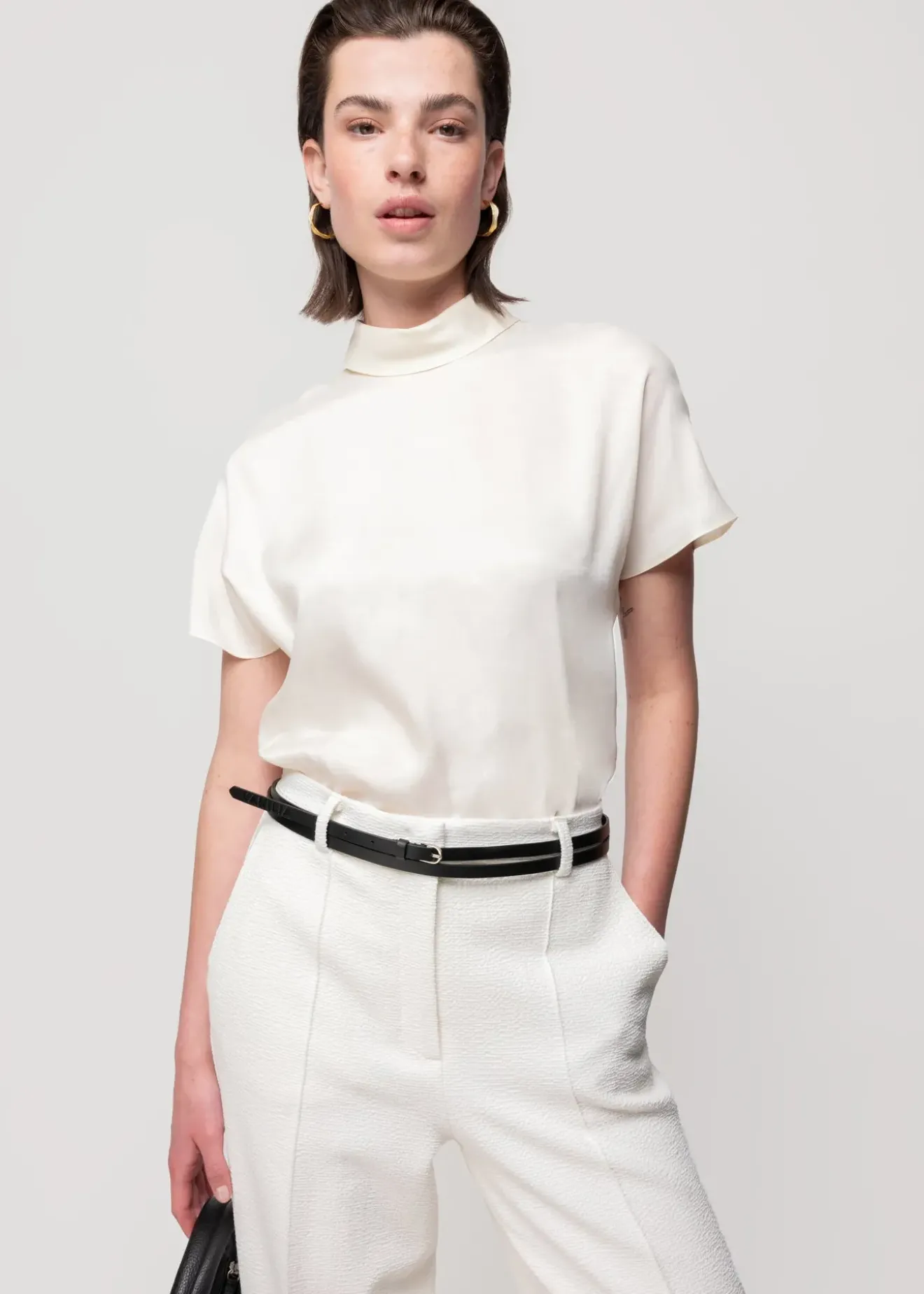 Vanilia Lyocell Top Snow Sale