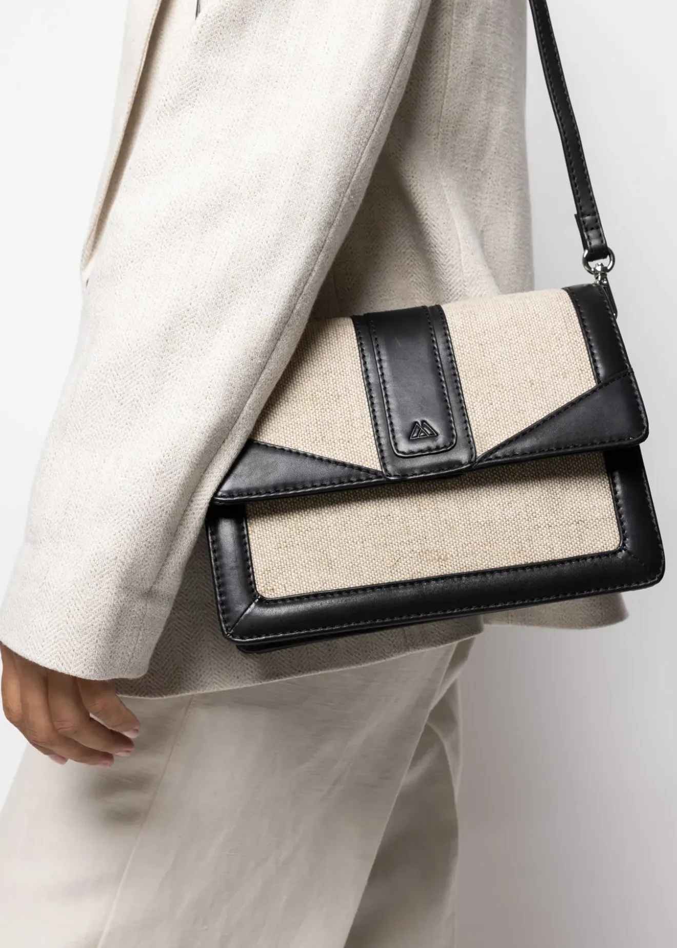 Vanilia Markberg Crossbody Tas Jane Black/Ecru Hot