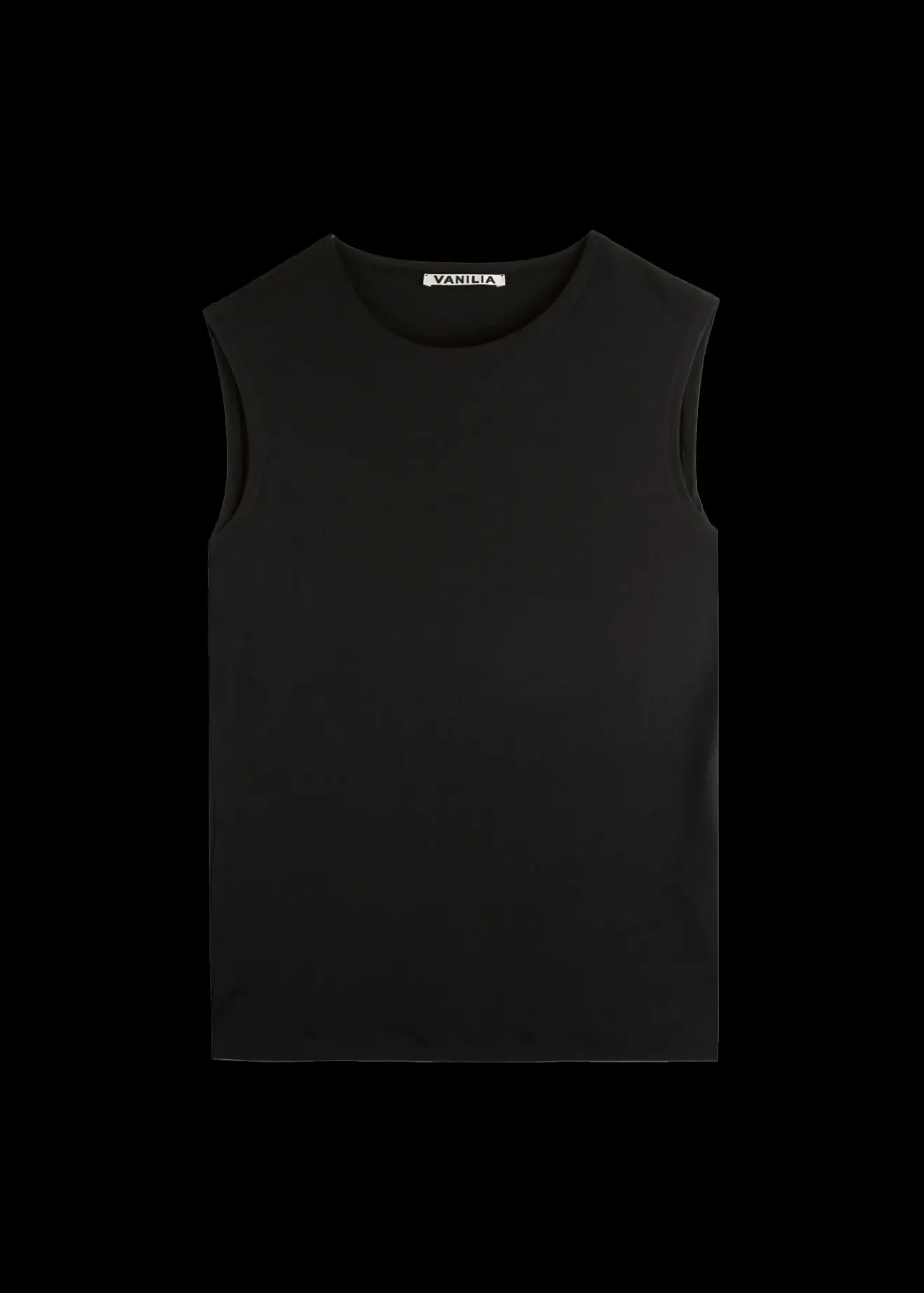 Vanilia Mouwloze Tricot Top Zwart Online
