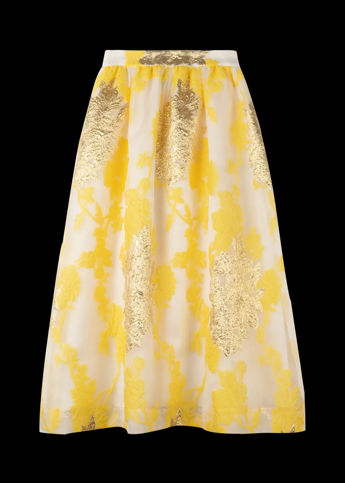 Vanilia Organza Midi Rok Gold / Yellow / Ecru Sale