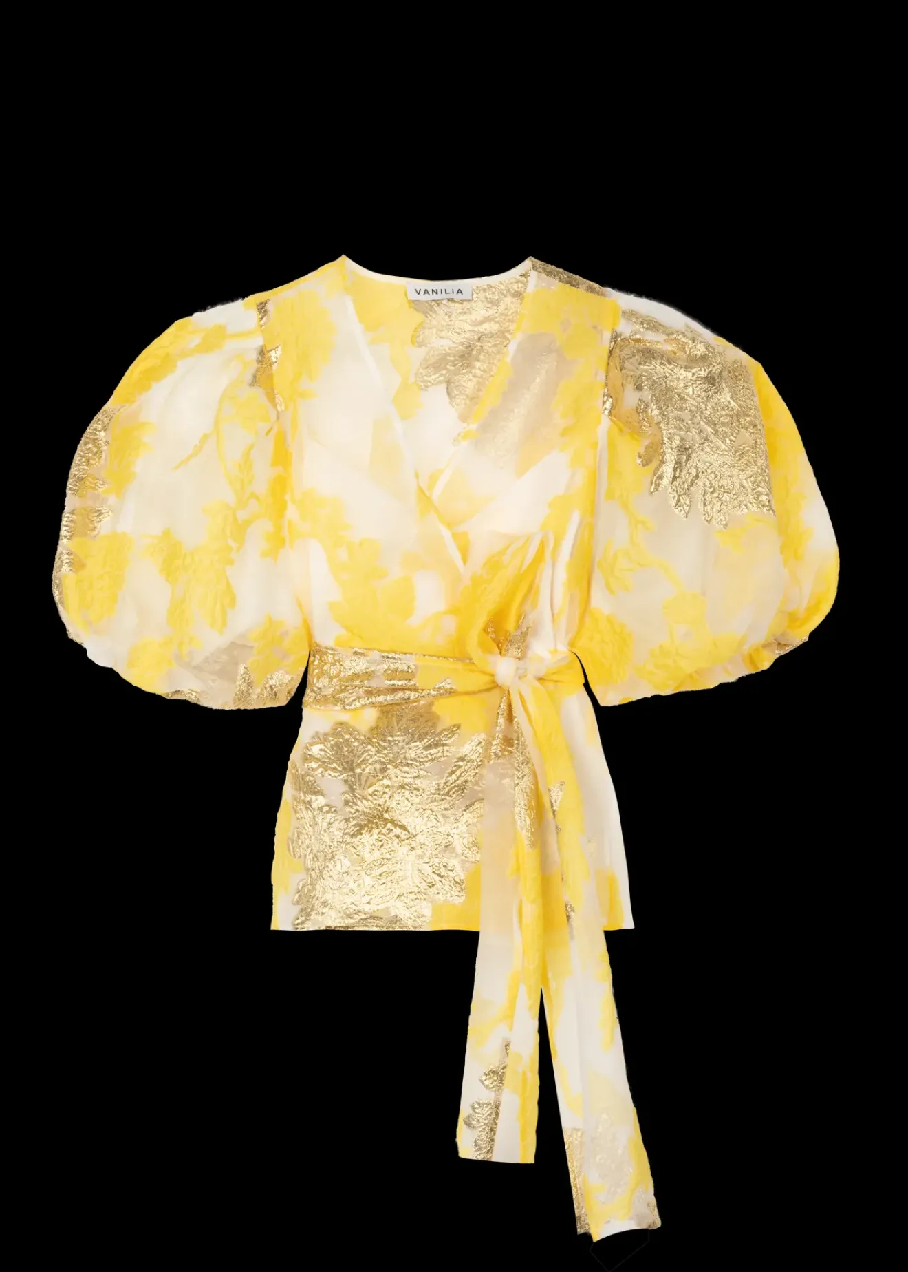 Vanilia Organza Wrap Top Gold / Yellow / Ecru Hot